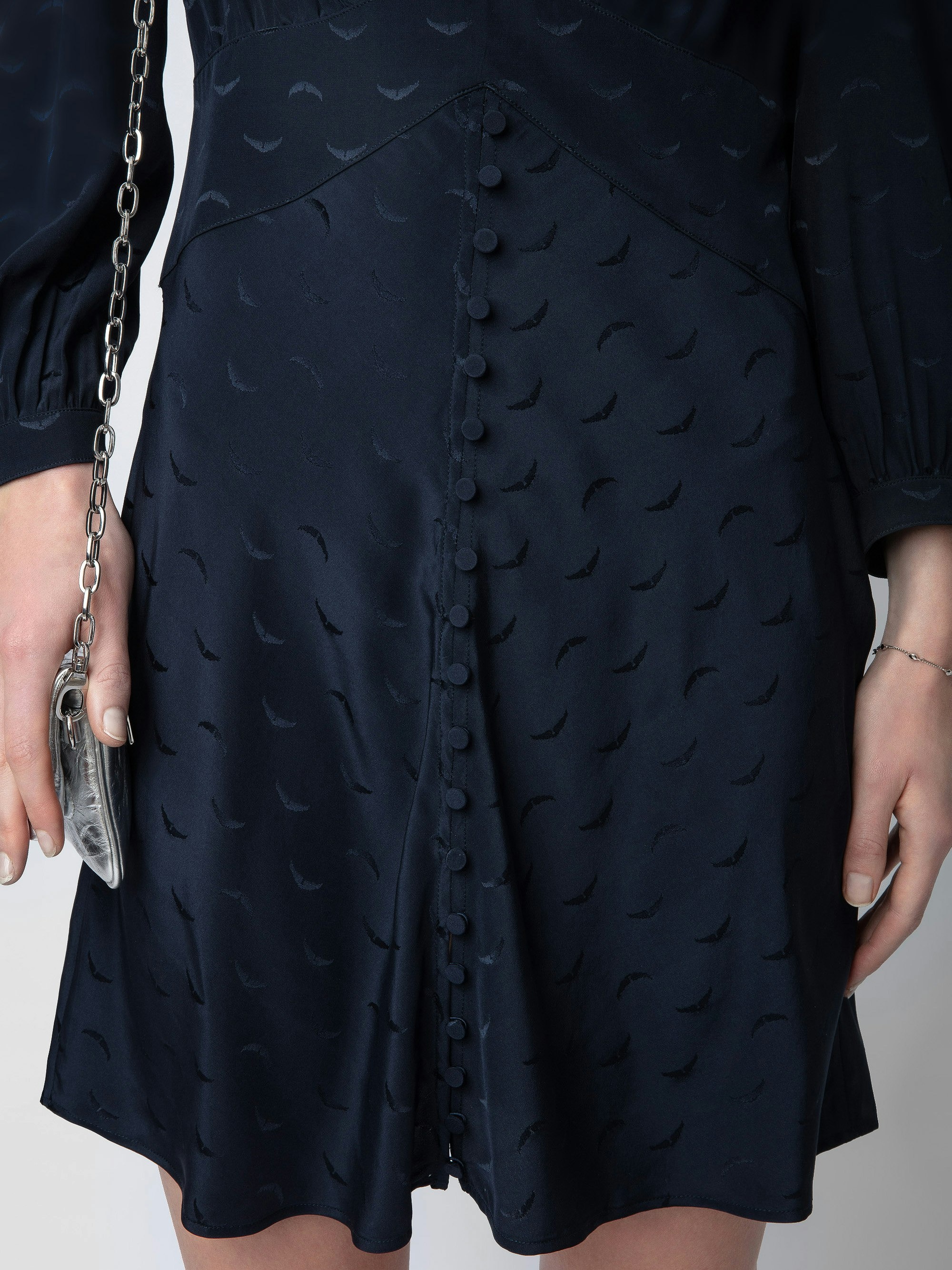 Rhodri Silk Jacquard Dress - 6