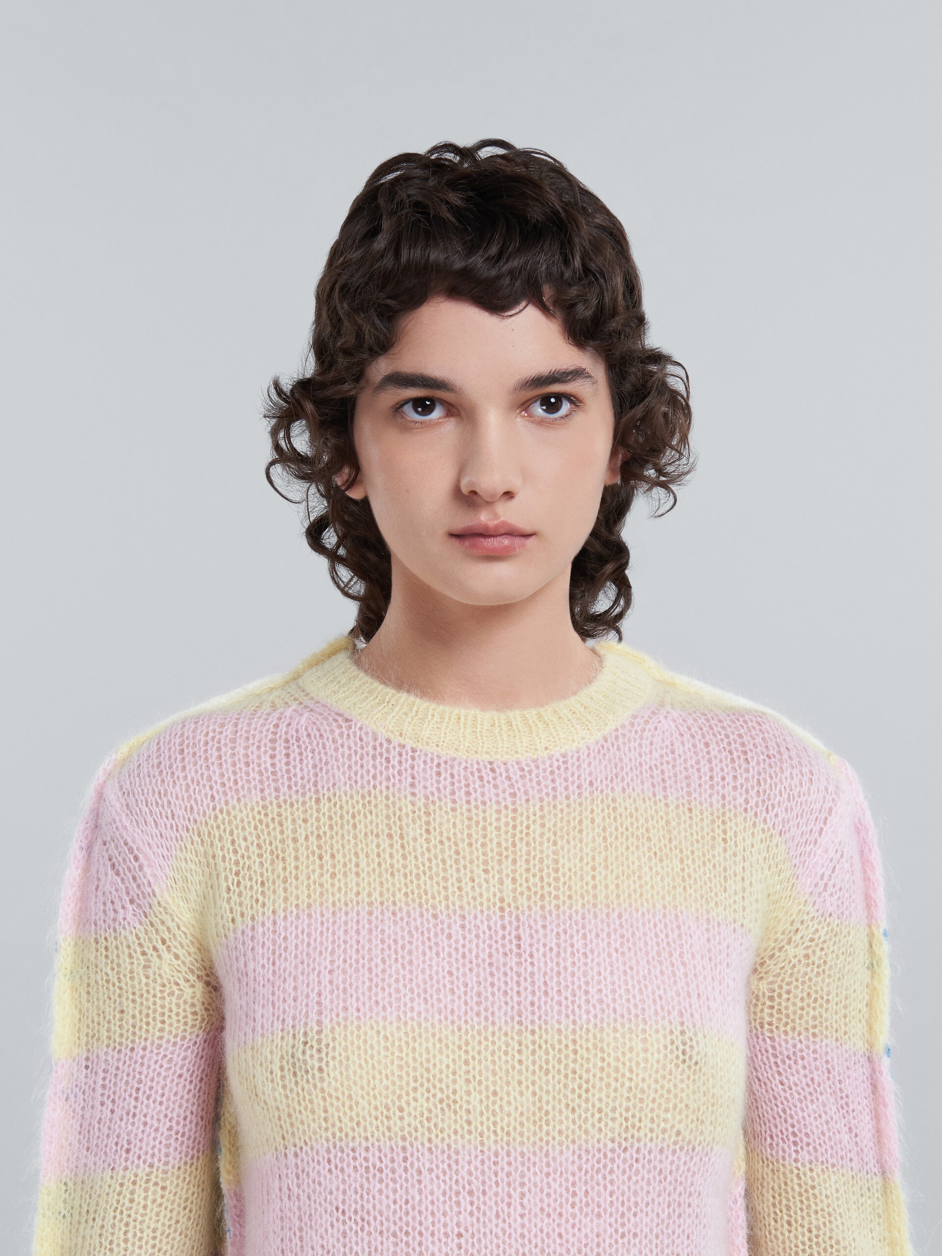 MOHAIR AND WOOL SWEATER WITH MULTICOLOUR STRIPES - 4