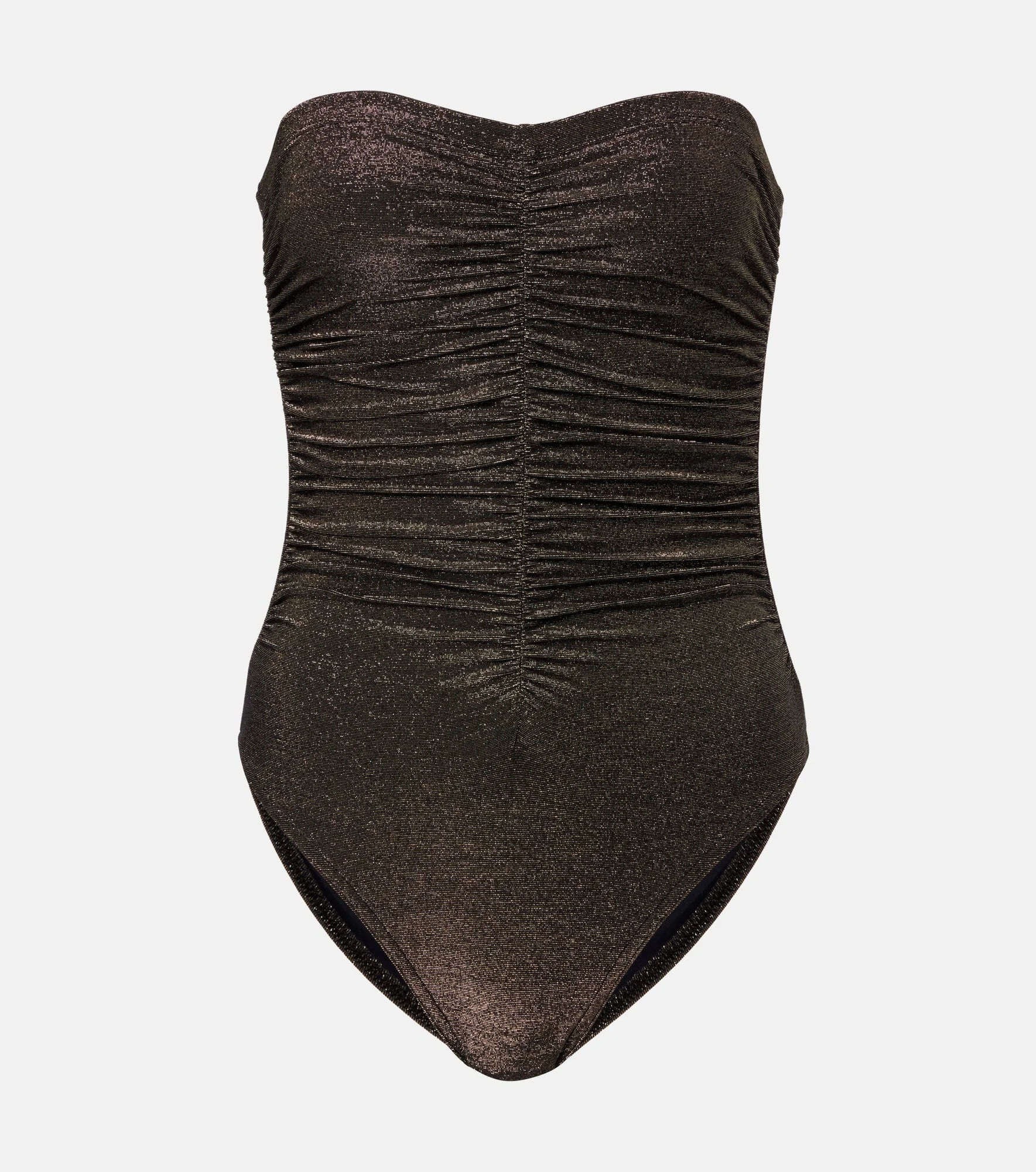 Helena ruched lamé swimsuit - 1