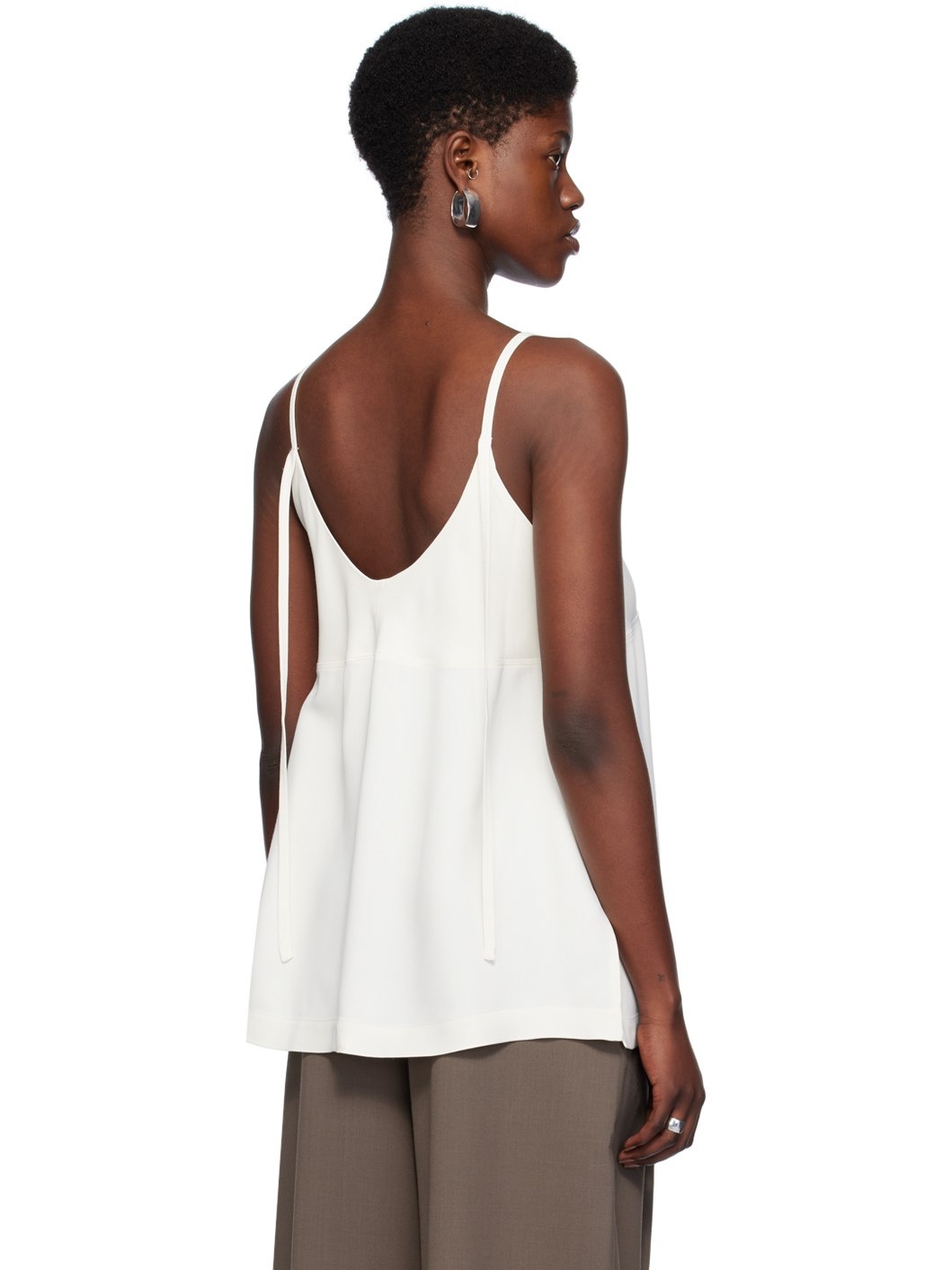 Off-White V-Neck Camisole - 3