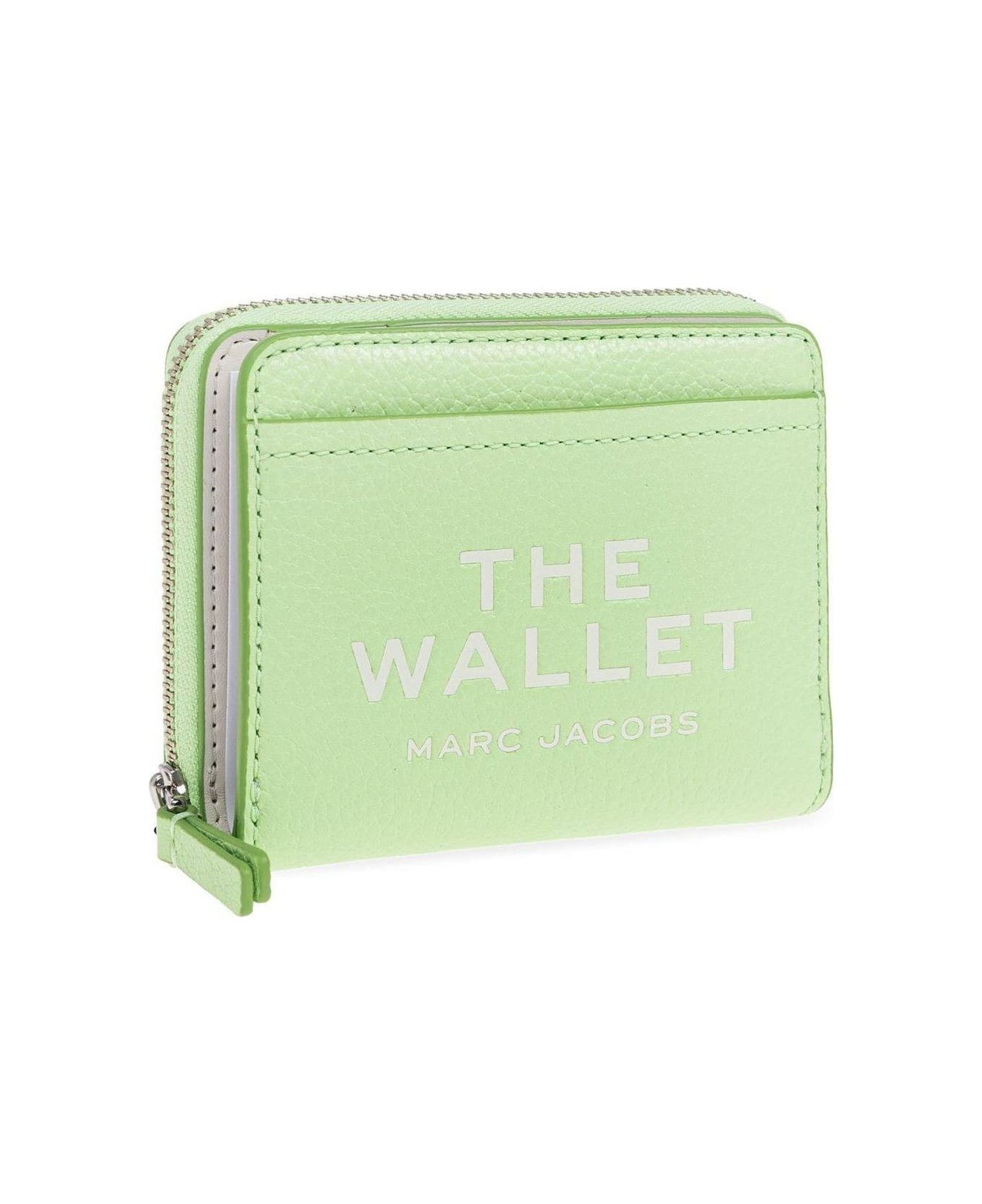 Logo Printed Zipped Mini Compact Wallet - 5