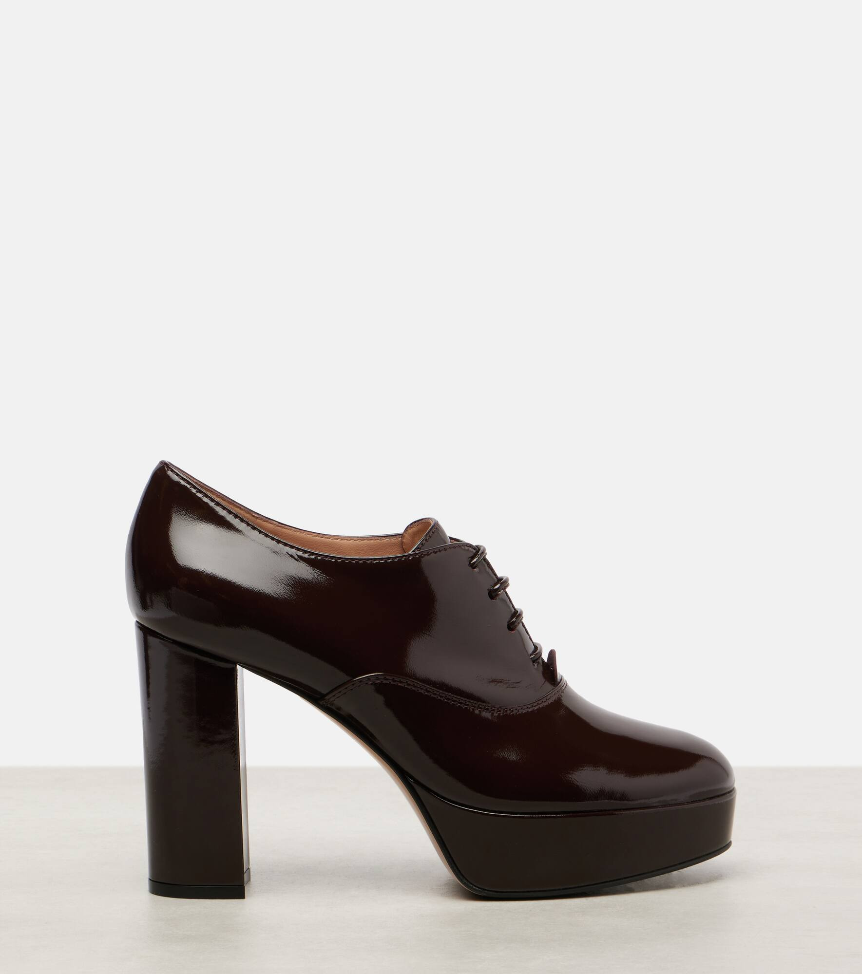 70 lace-up leather platform pumps - 4