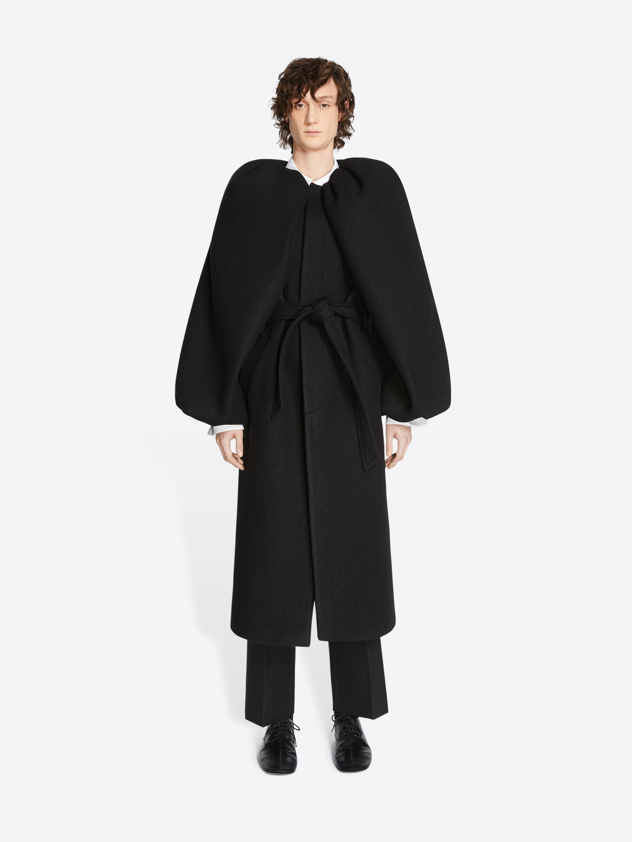 CONSTRUCTED WOOL COAT - 2
