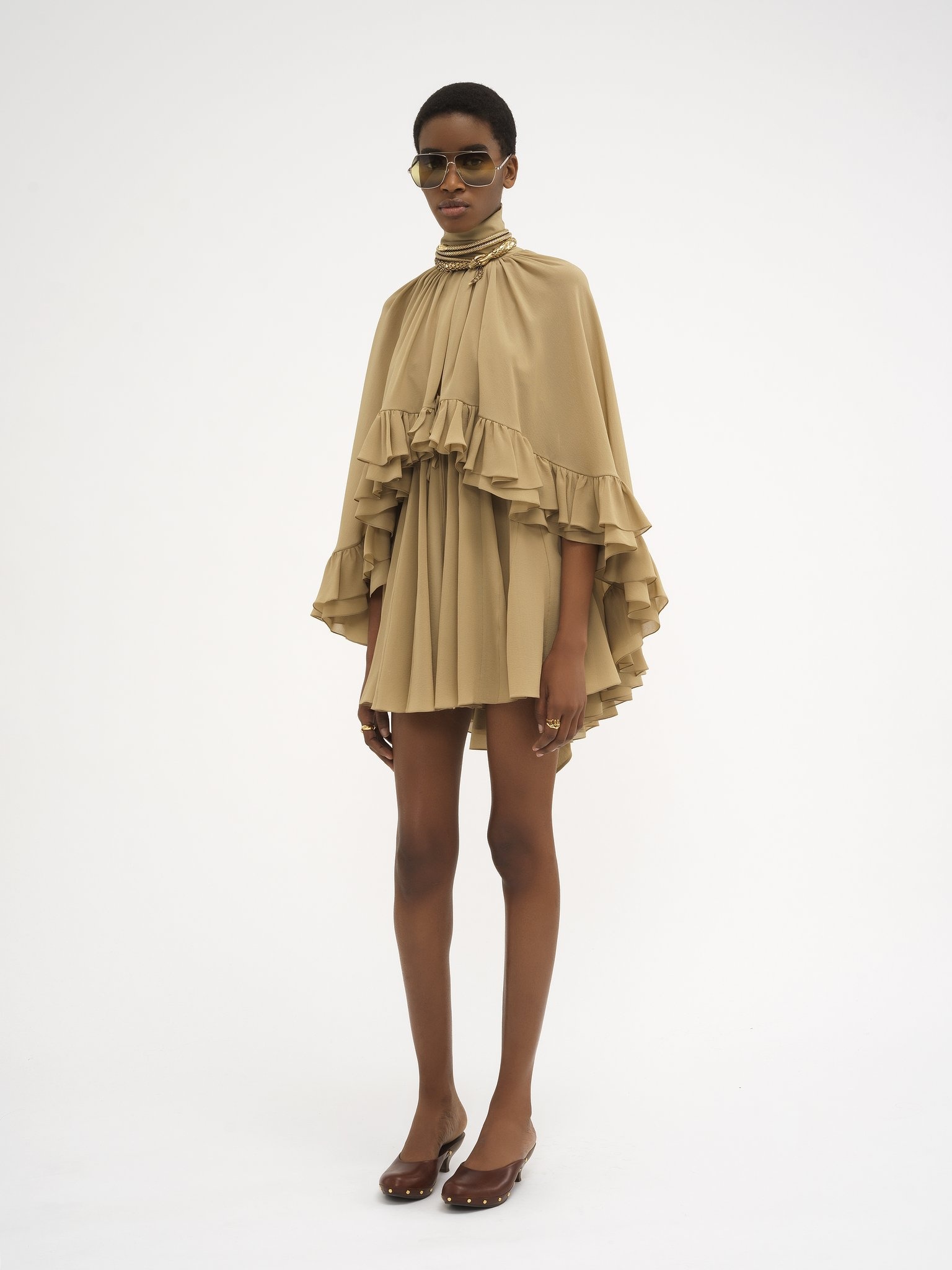 【送関込】Chloe☆クロエ Gathered mini dress in silk jacquard Latest Dresses for Women | Chloé US official site