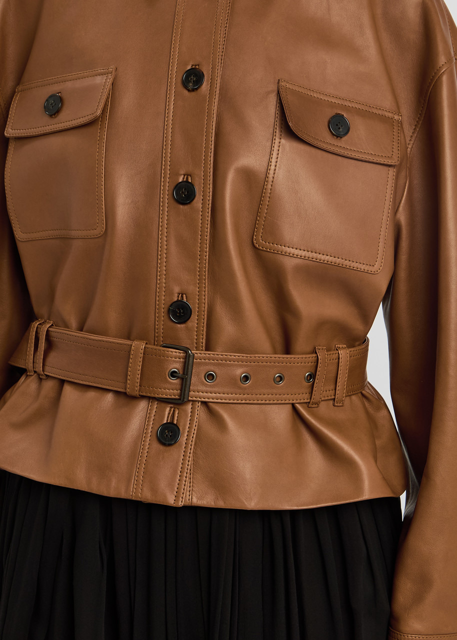 Yves Saint Laurent Belted Leather Jacket - 5