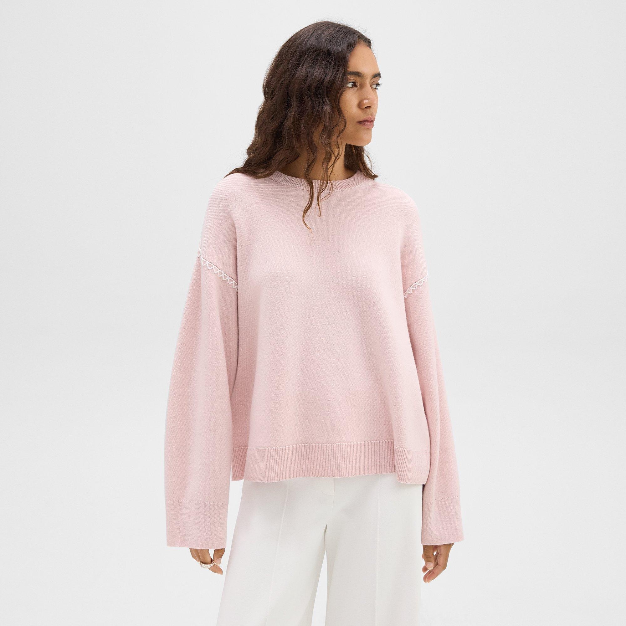 Blanket Stitch Sweater in Merino Wool - 3