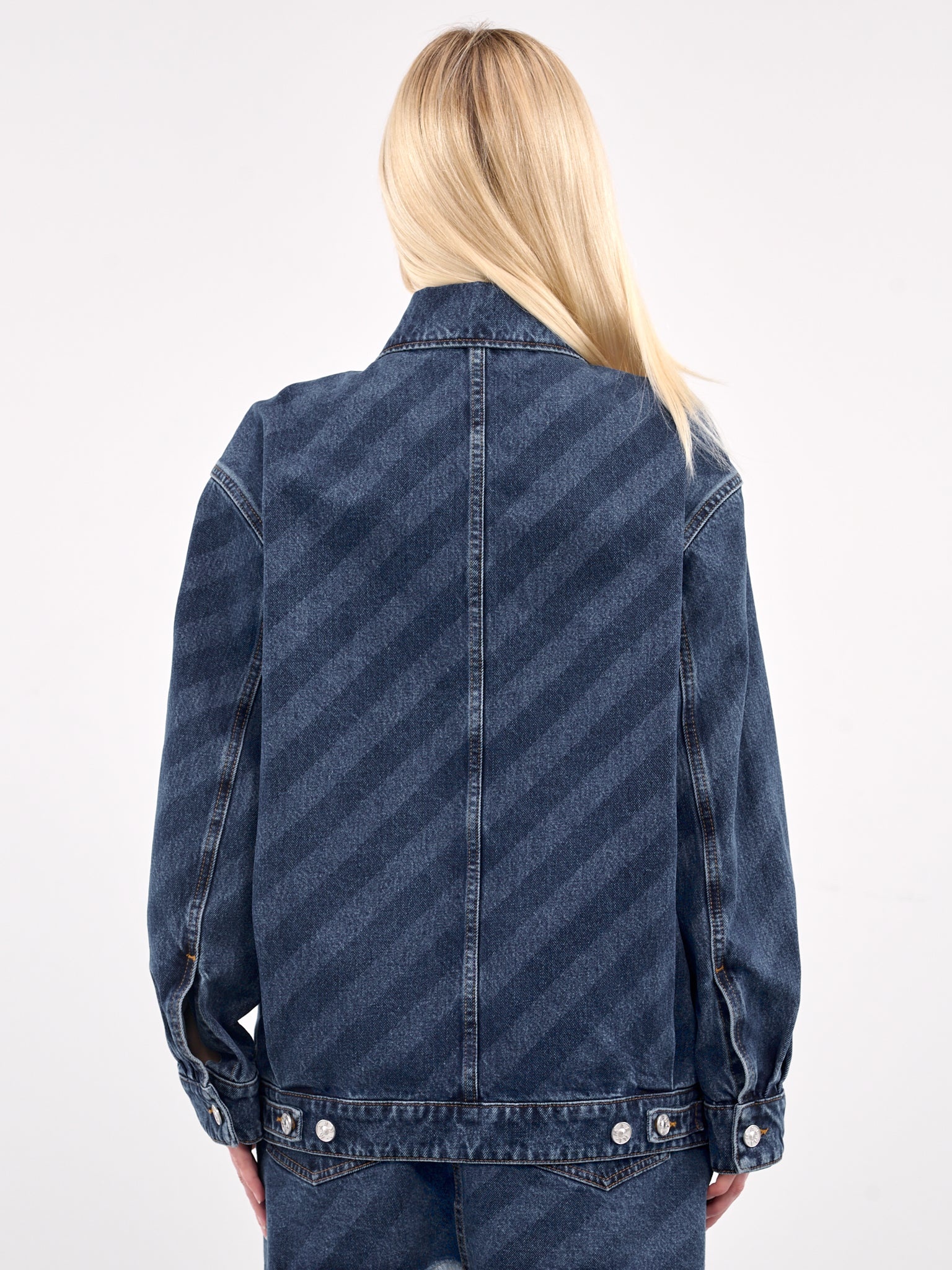 Diagonal Denim Jacket - 3
