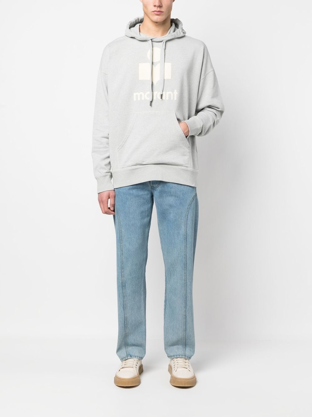 Miley flocked-logo hoodie - 2