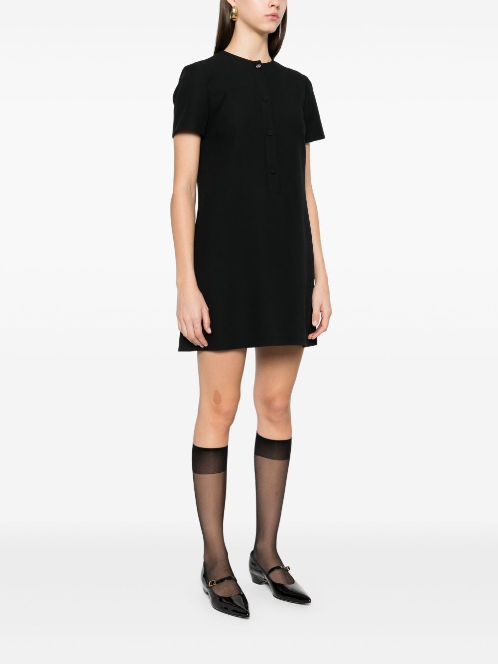 inverted-pleat mini dress - 3