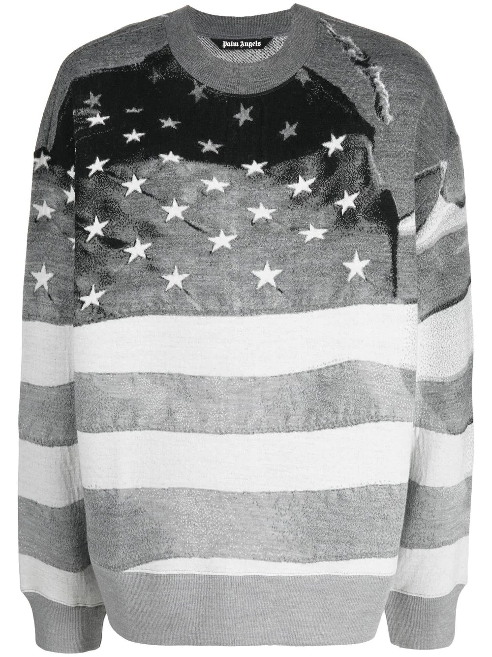 stars and stripes-print sweatshirt - 1