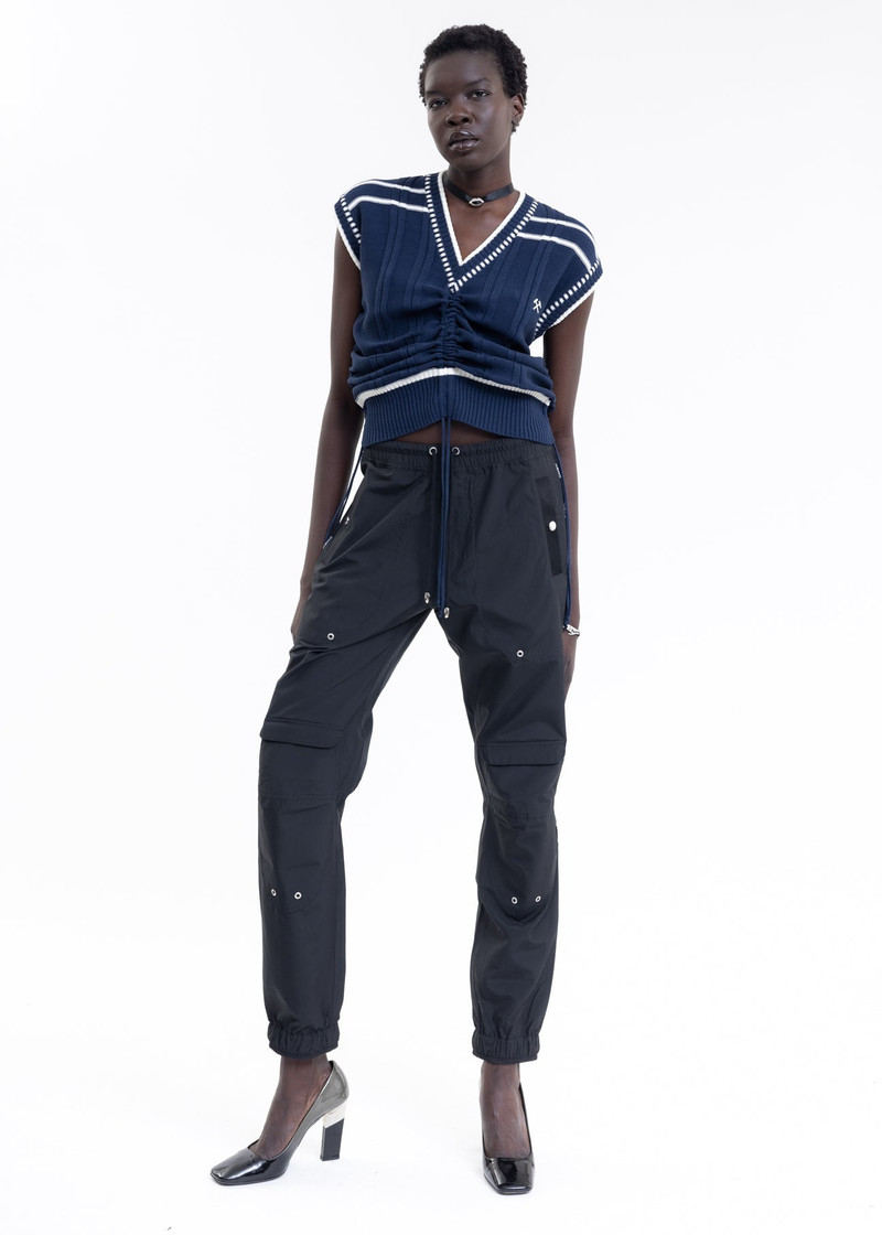 BLACK RIBBON CHOKER W/ SILVER LIP 4