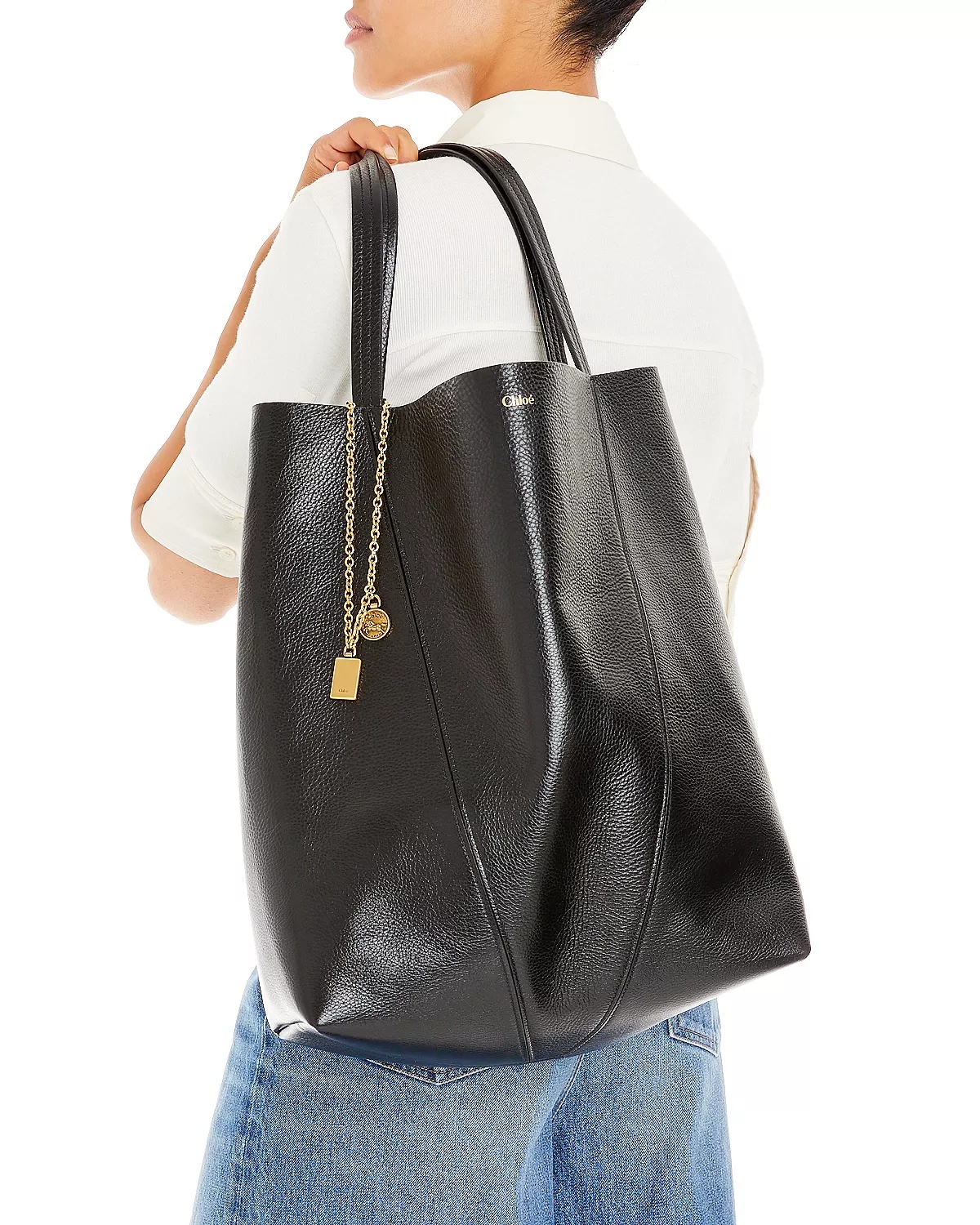 Leather Spin Large Tote - 2