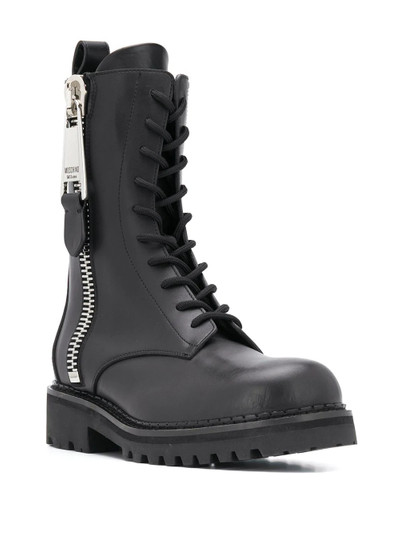 Moschino tall lace-up combat boots outlook