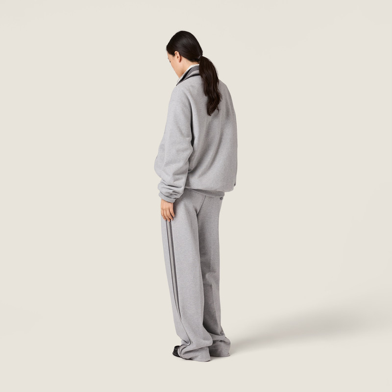 Zippered cotton fleece jacket 3