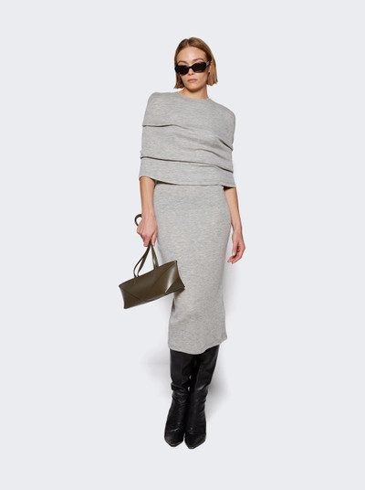 Loewe Cashmere Cape Tube Dress Pale Grey outlook