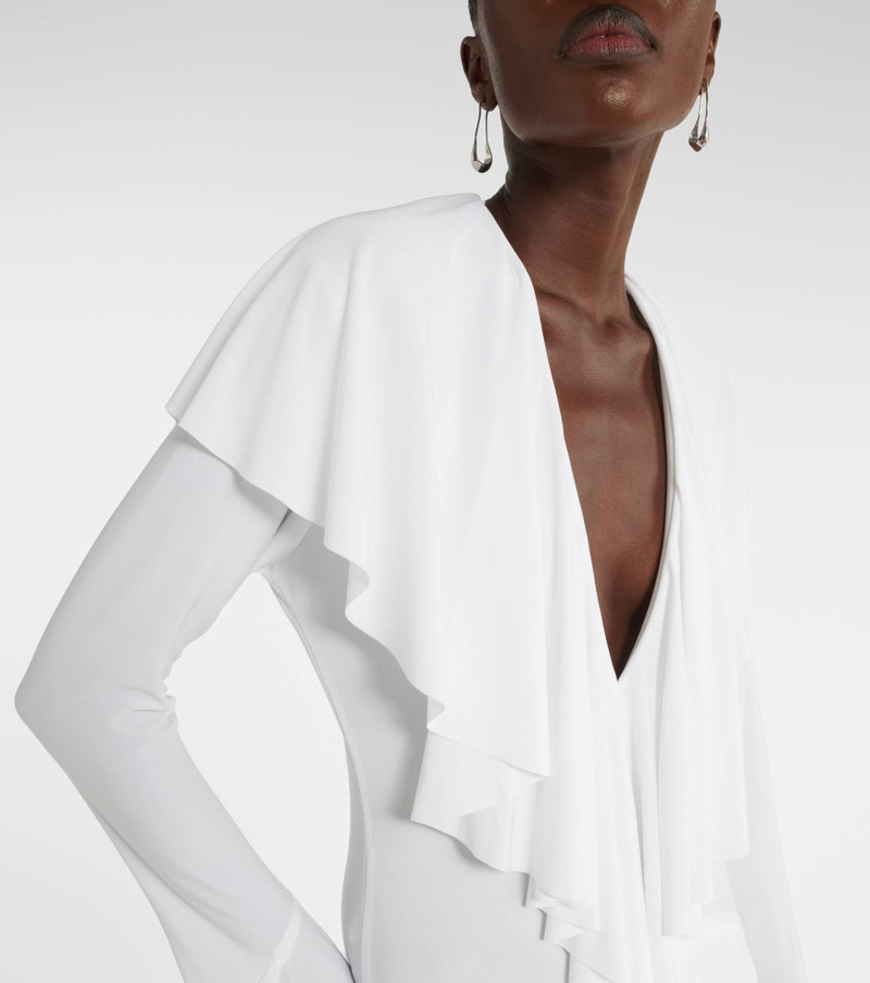 Tiered ruffled asymmetric maxi dress 4
