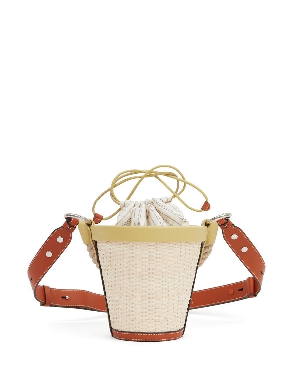 woven-raffia shoulder bag - 1