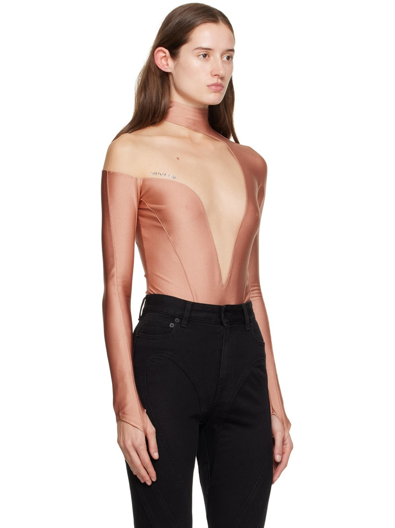 Pink Asymmetric Illusion Bodysuit 2