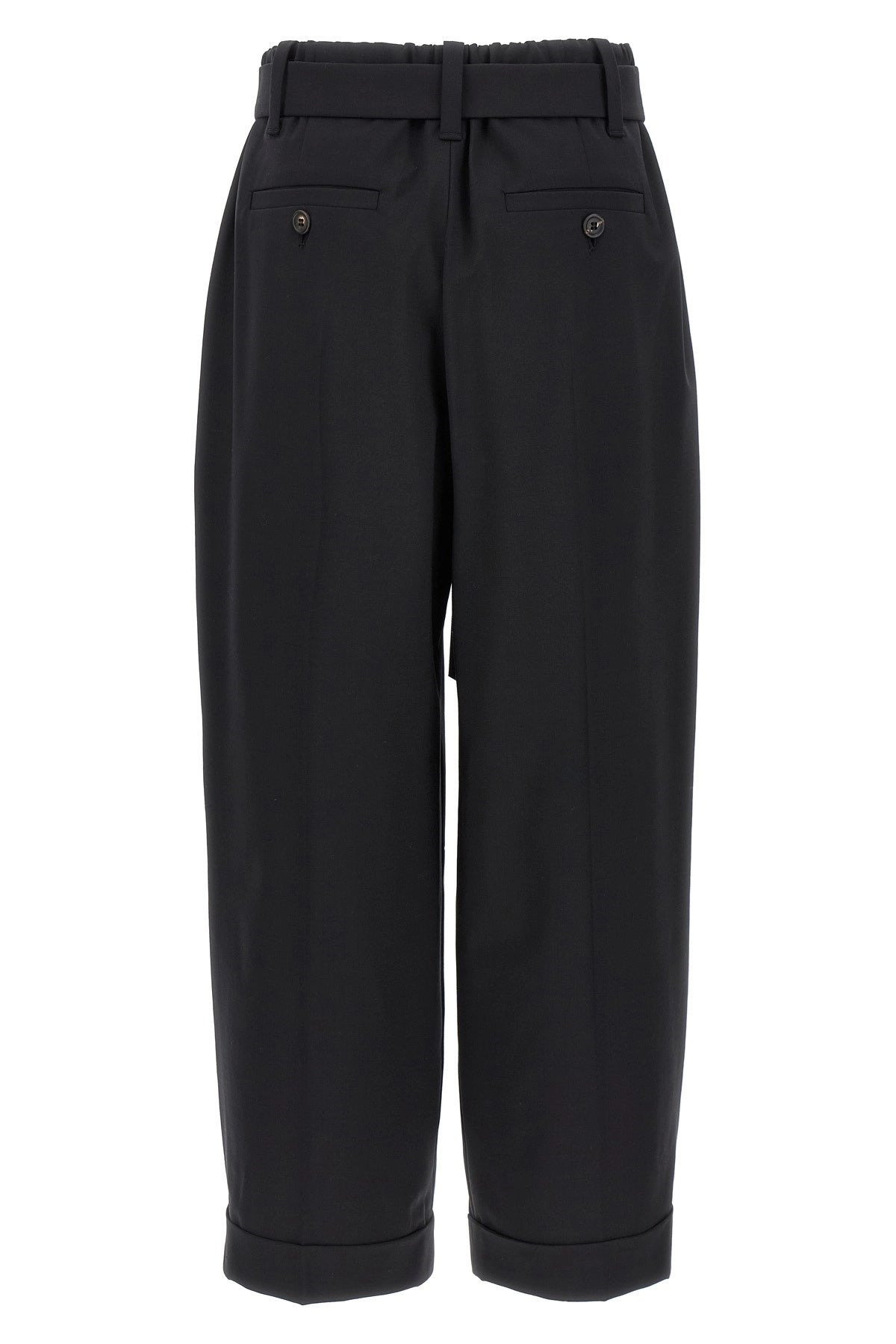 Brunello Cucinelli Women Belt Wool Pants - 2