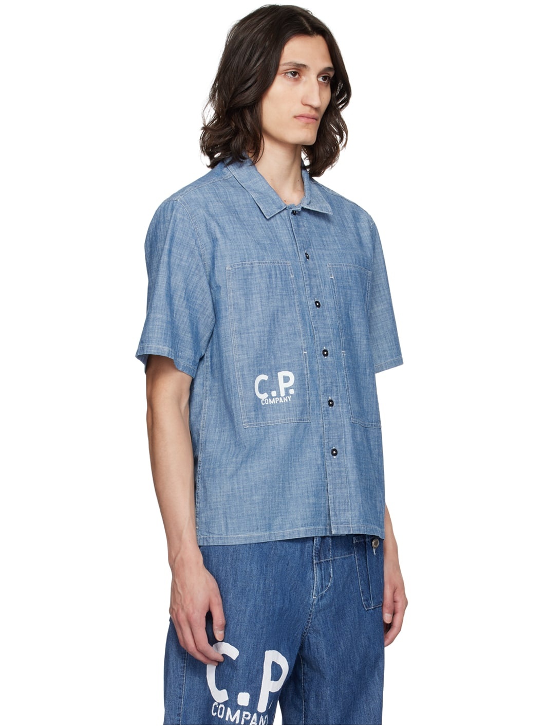 Blue Printed Shirt - 2