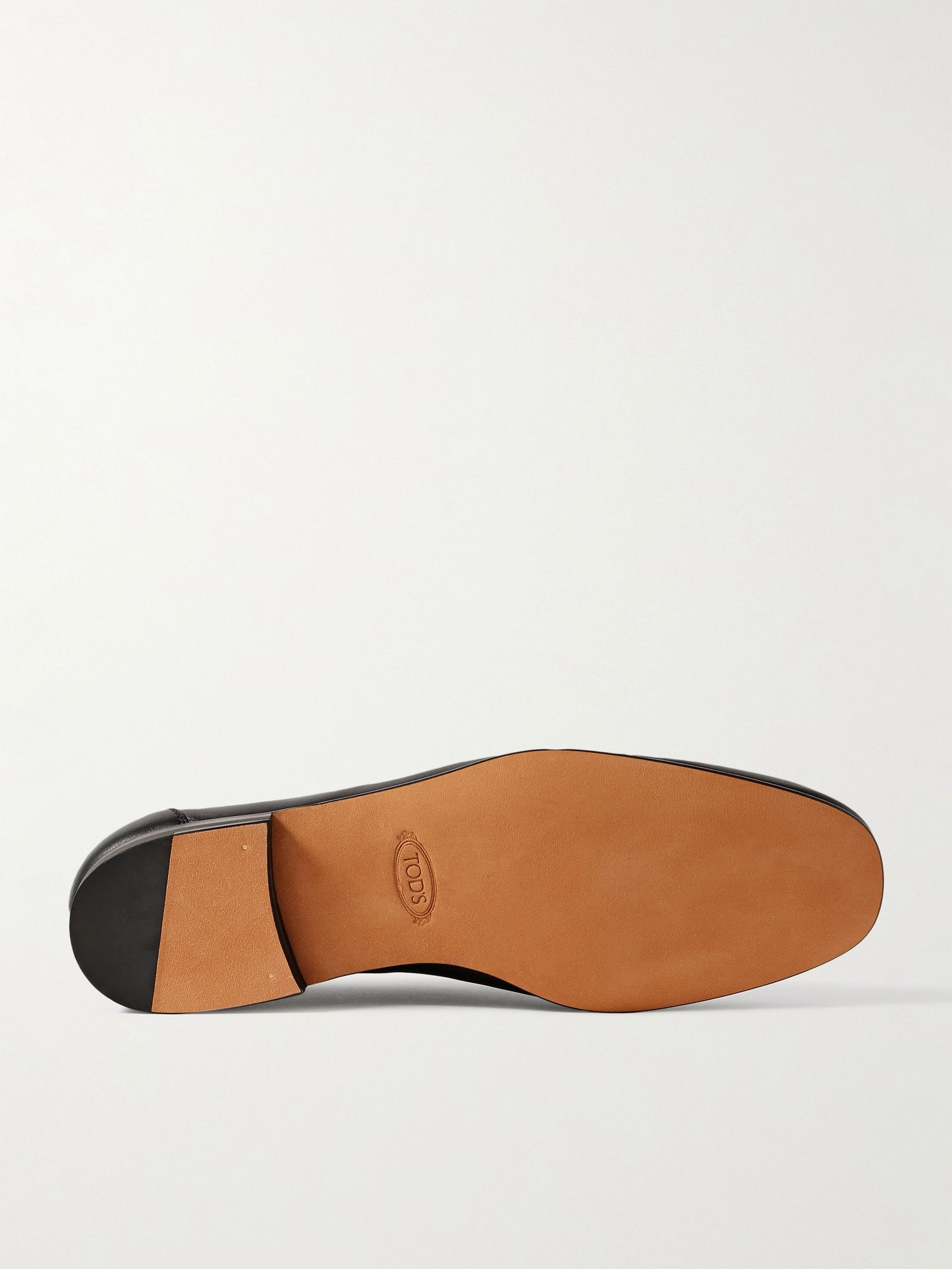Leather Penny Loafers Black - 3