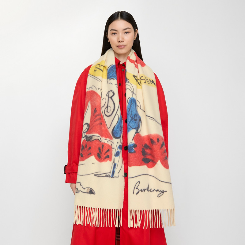 Watercolour EKD Cashmere Scarf 3