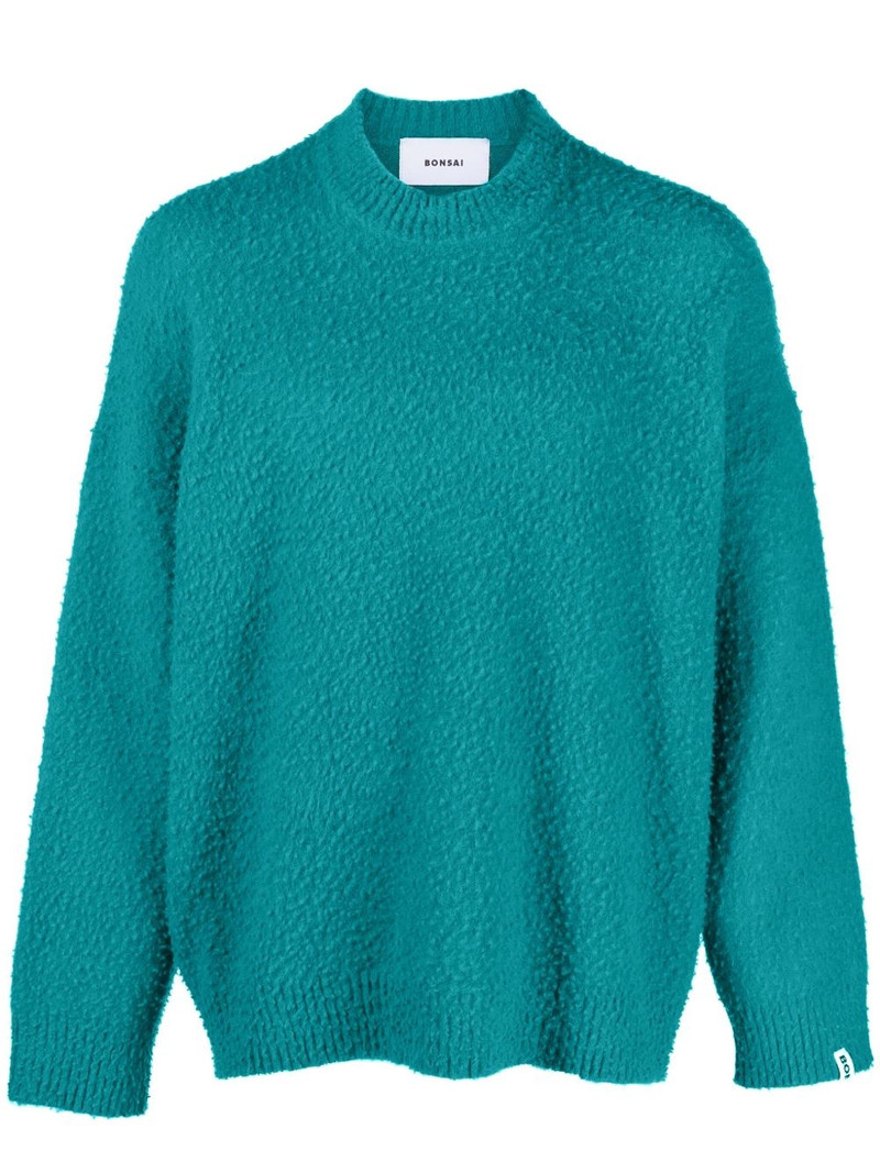 crew-neck logo tag jumper 1