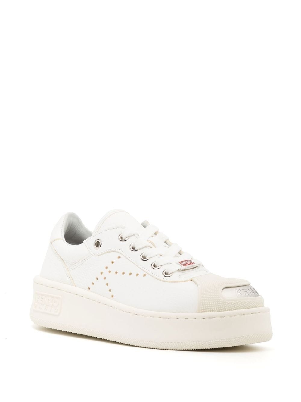 contrasting-toecap low-top sneakers - 2