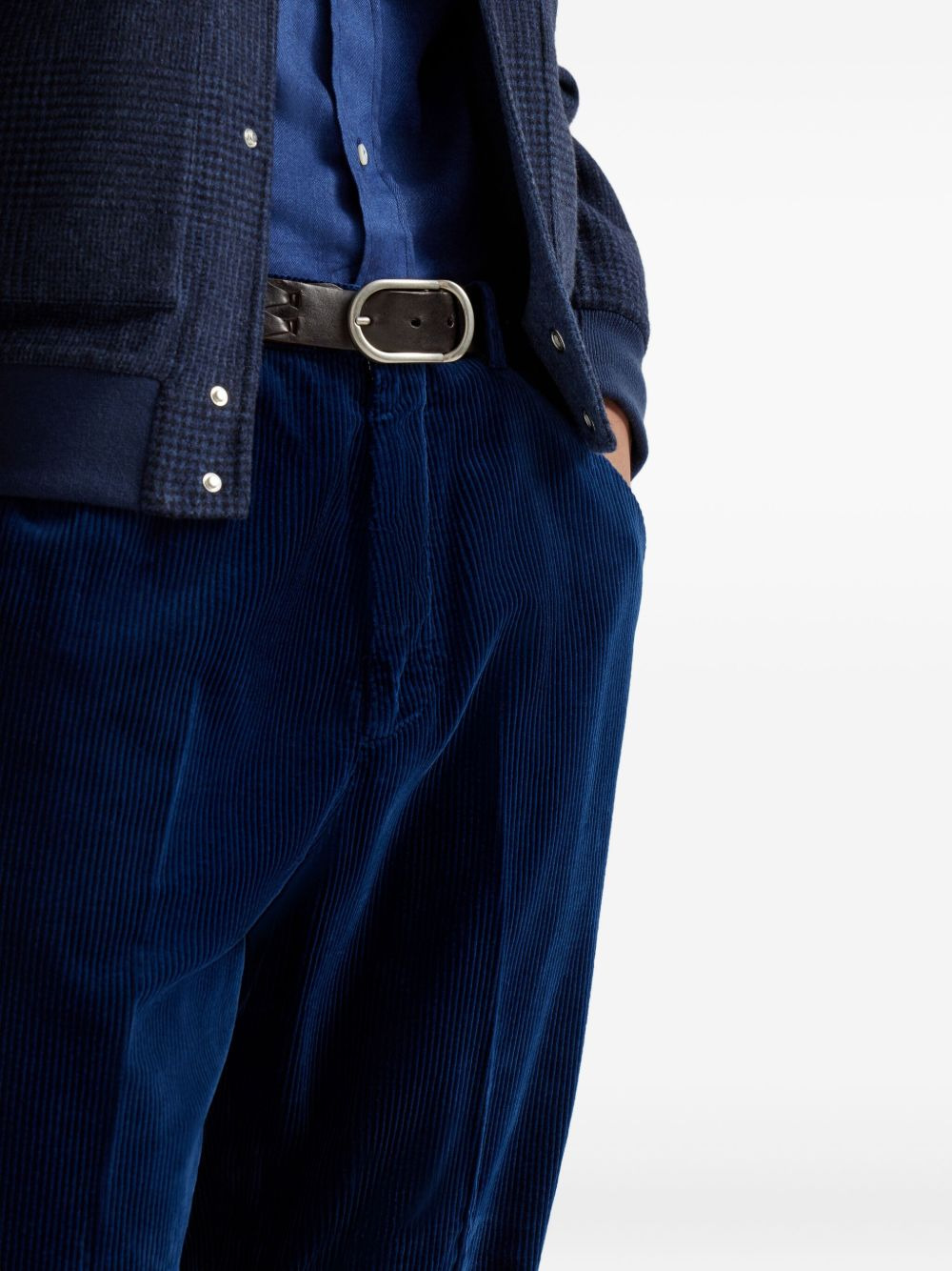 pleated corduroy trousers - 5