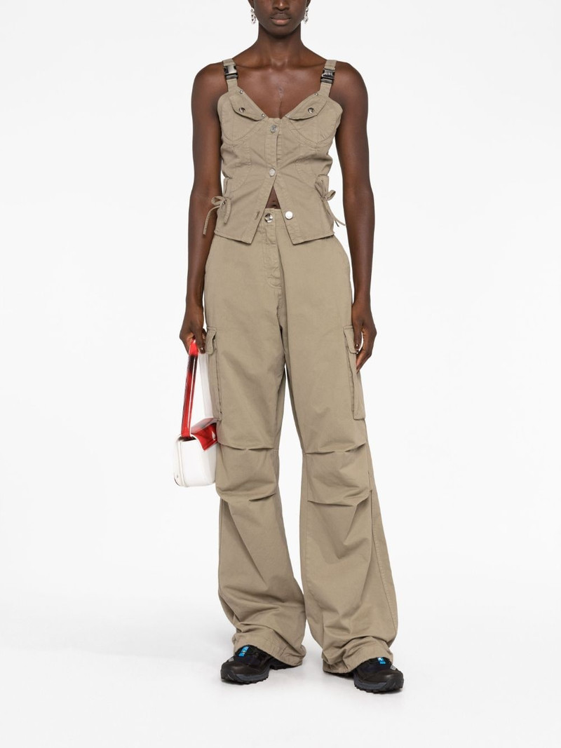 COPERNI buckle-embellished cotton corset top outlook