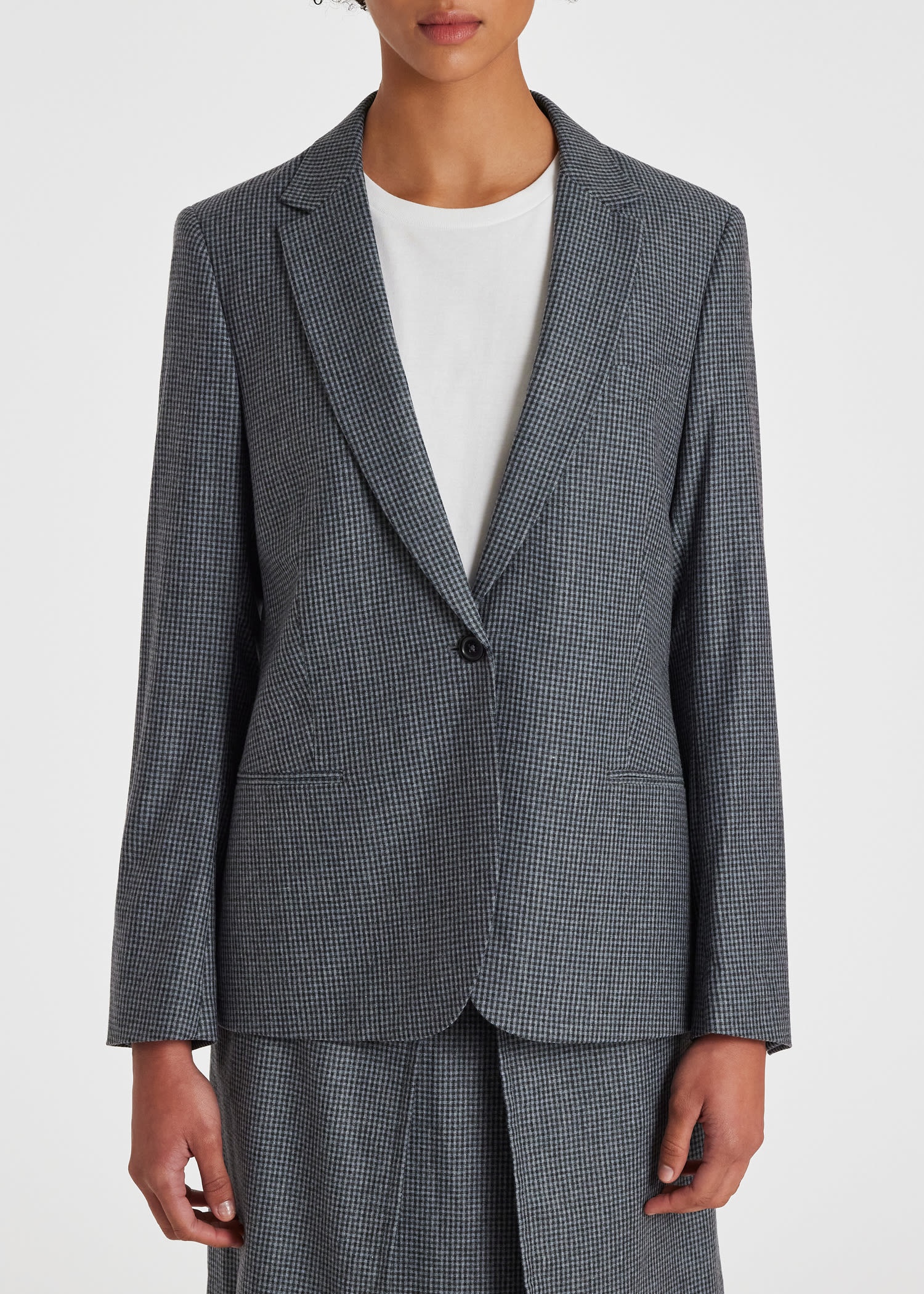 Wool-Blend Micro Check Suit - 8