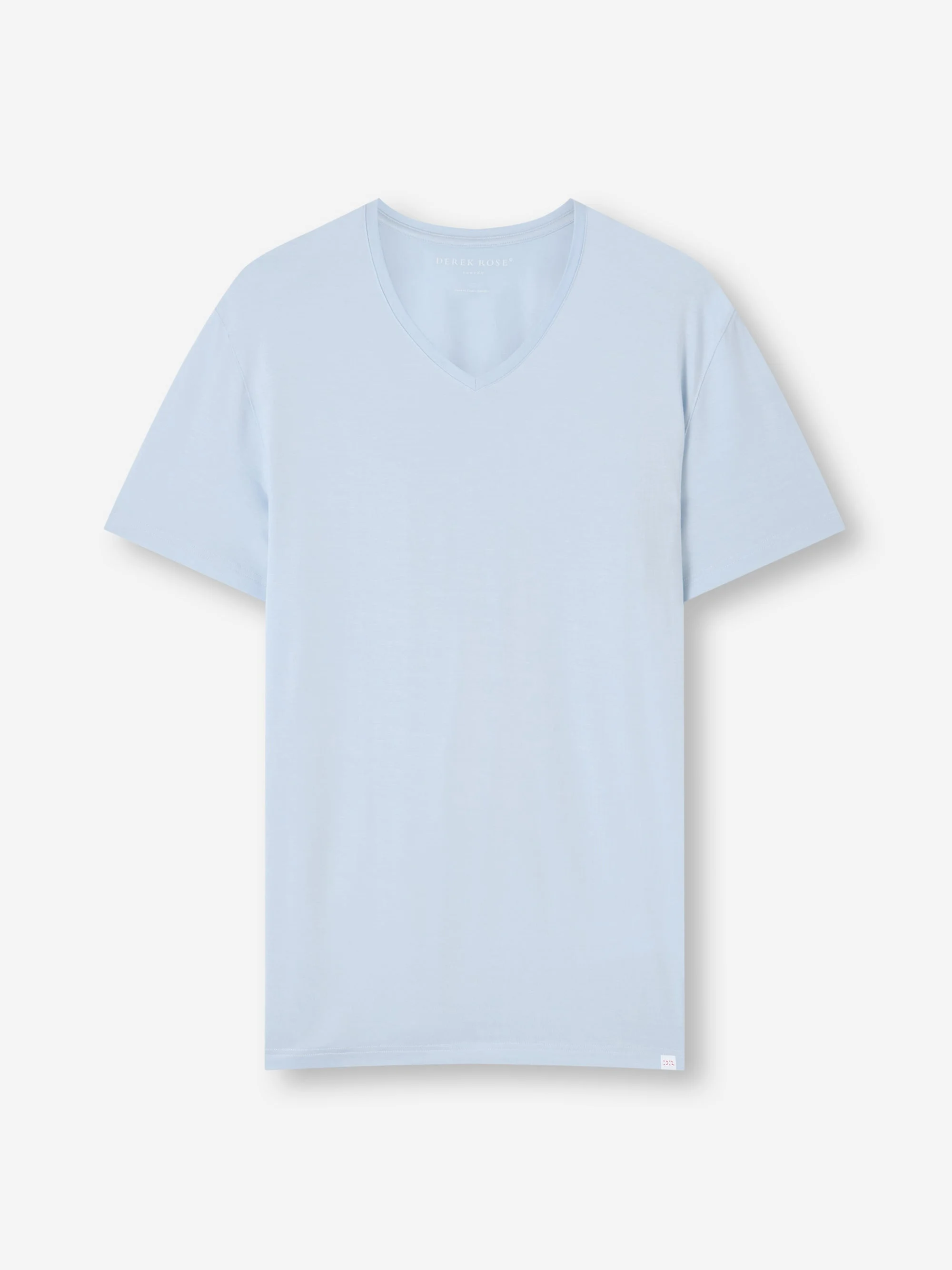 Men's V-Neck T-Shirt Basel Micro Modal Stretch Light Blue - 1