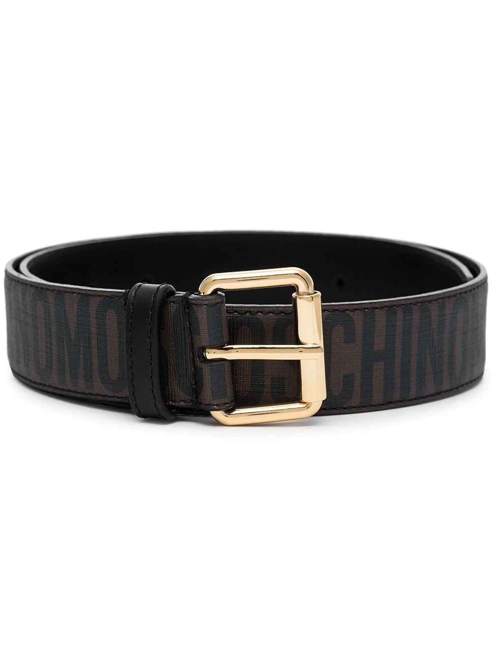 logo-print buckle belt - 1