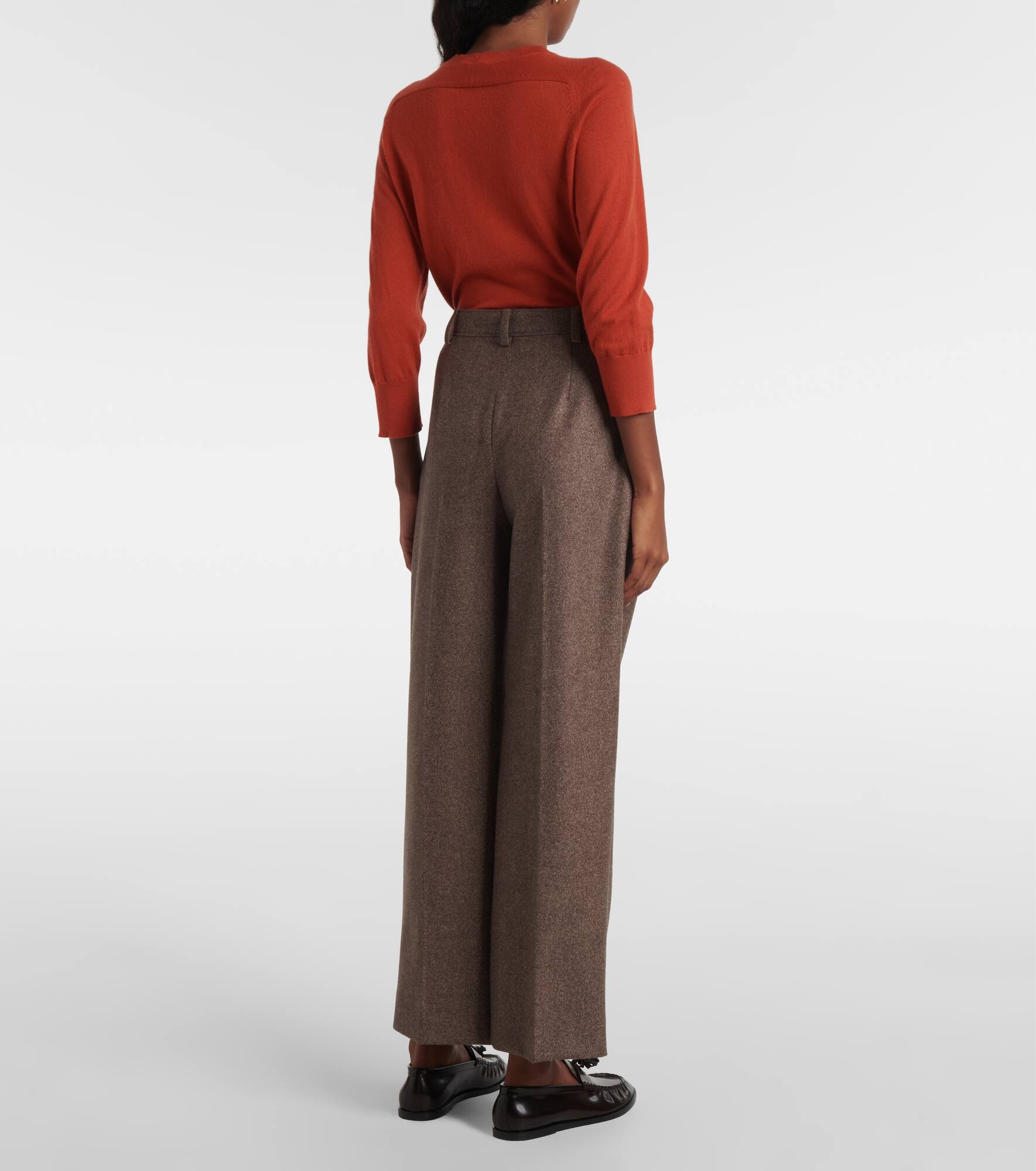 Yurik wool and cashmere wide-leg pants - 3
