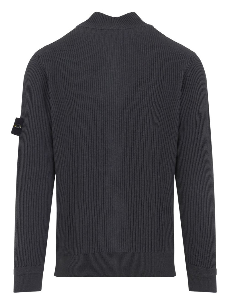 Stone Island rib-knit zip-fastening sweater outlook