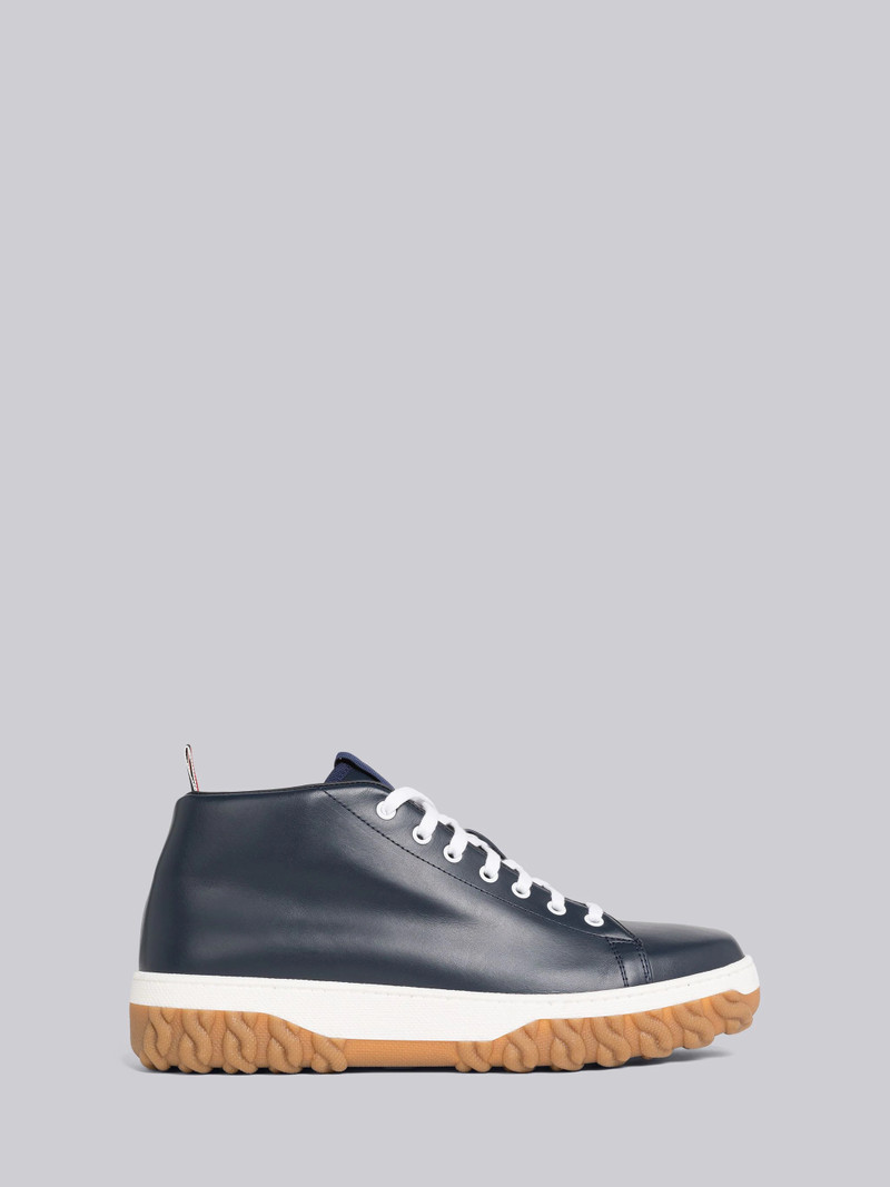 Cable Knit Sole Mid Top Court Sneaker 1