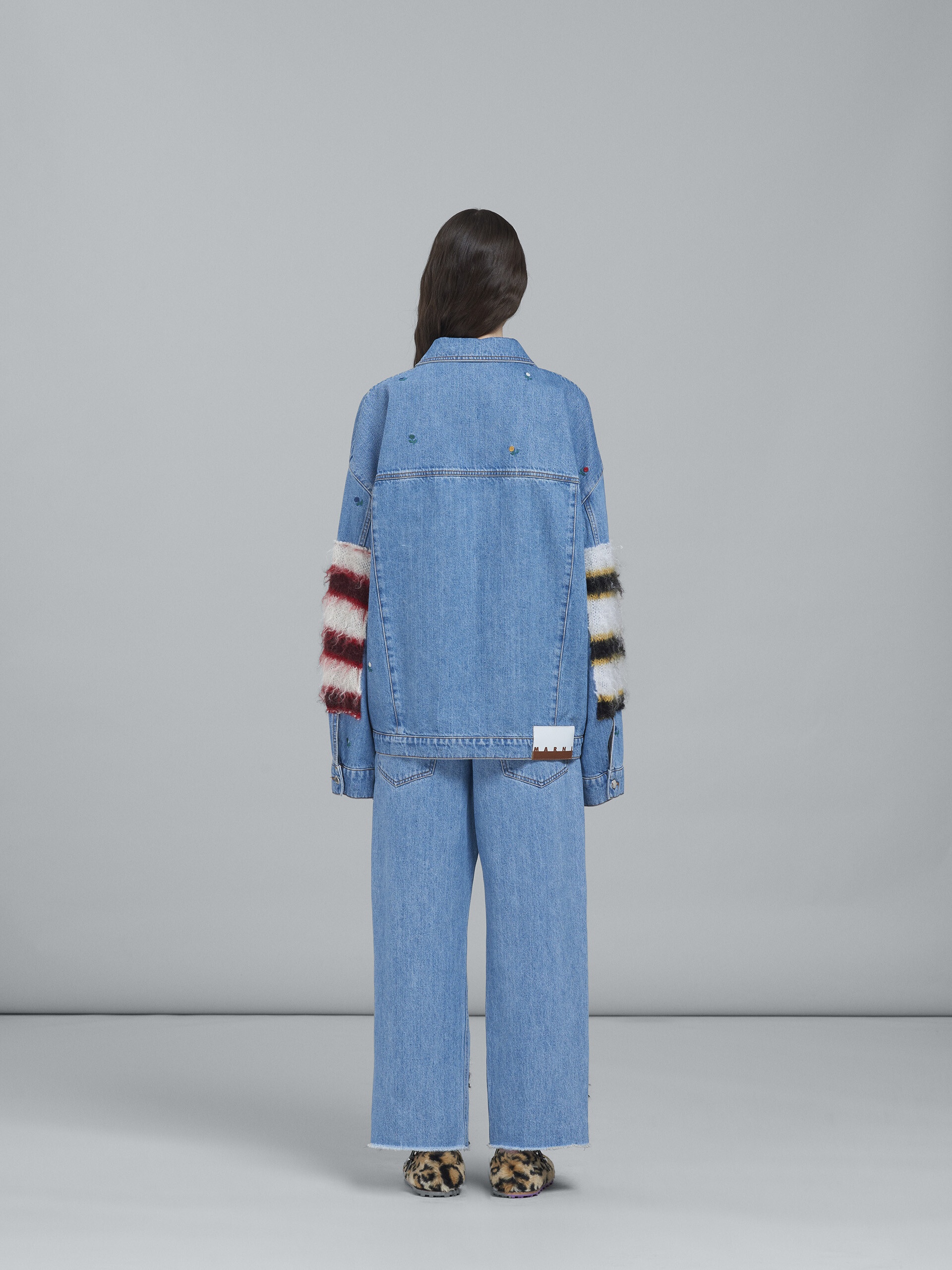 MOHAIR AND DENIM BOYFRIEND TROUSERS - 3