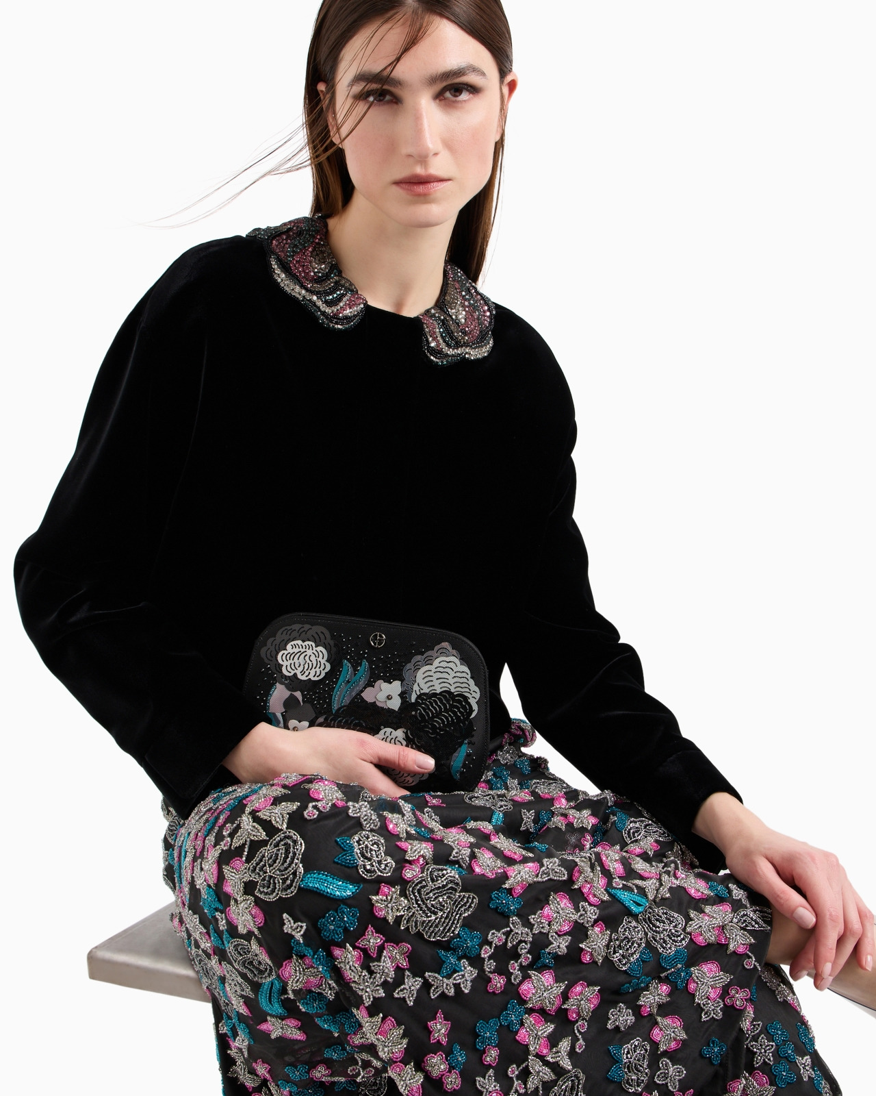 SILK CULOTTES WITH A FLORAL MOTIF - 7