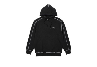 PALACE CHAIN STITCH HOOD BLACK outlook