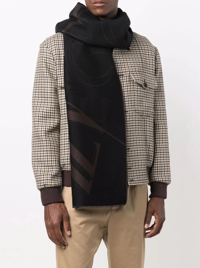 Z Zegna patterned frayed-edge scarf outlook