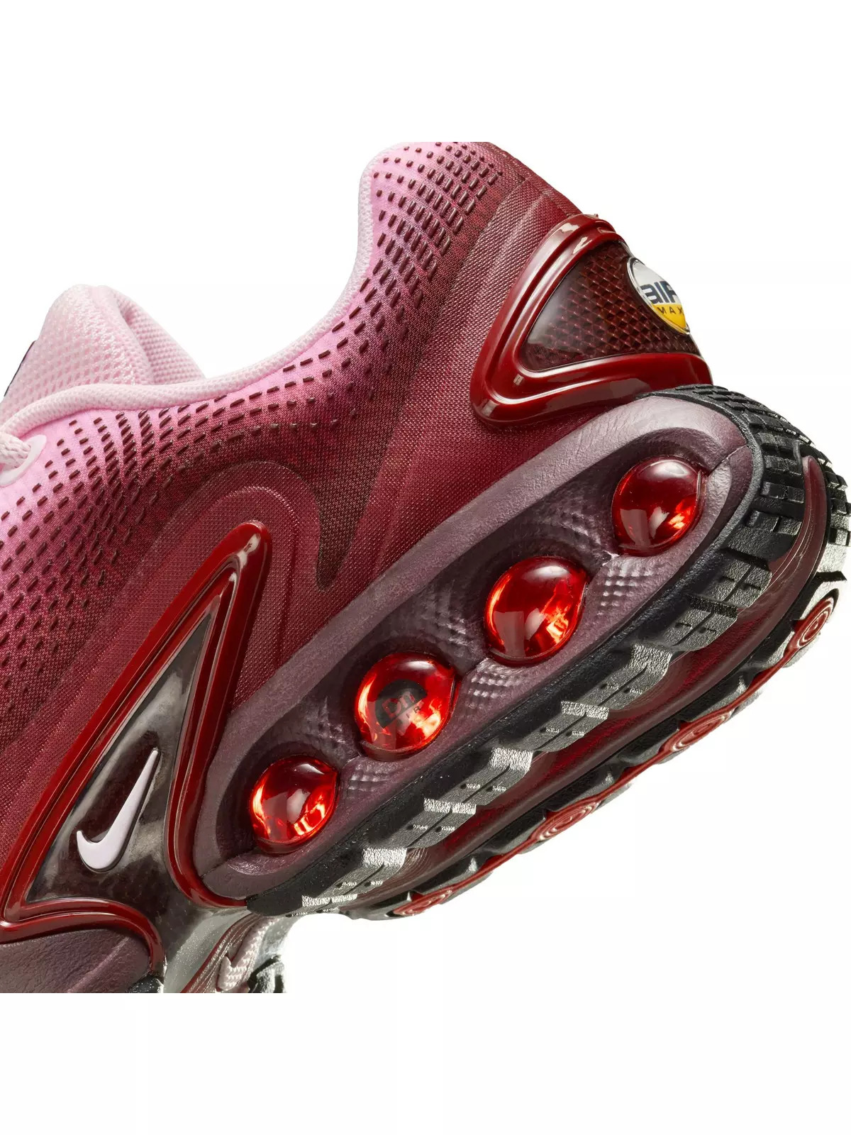 Air Max Dn "Team Red/Pink Foam/Burgundy Crush/Black" Women's Shoe - 9