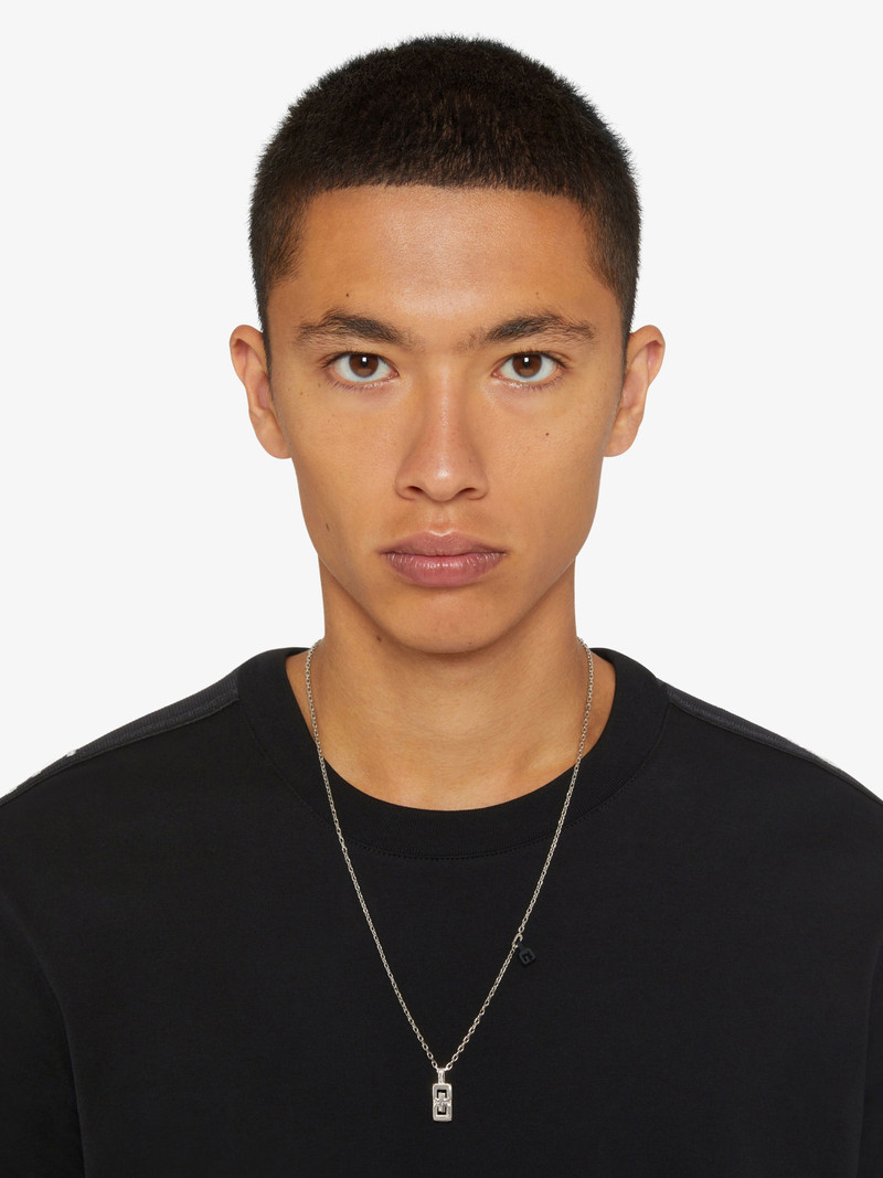 G CUBE PENDANT NECKLACE IN METAL 4