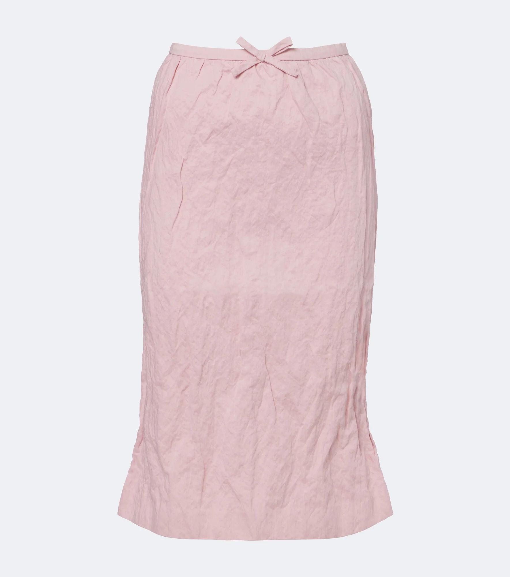 Bow-detail cotton-blend midi skirt - 1