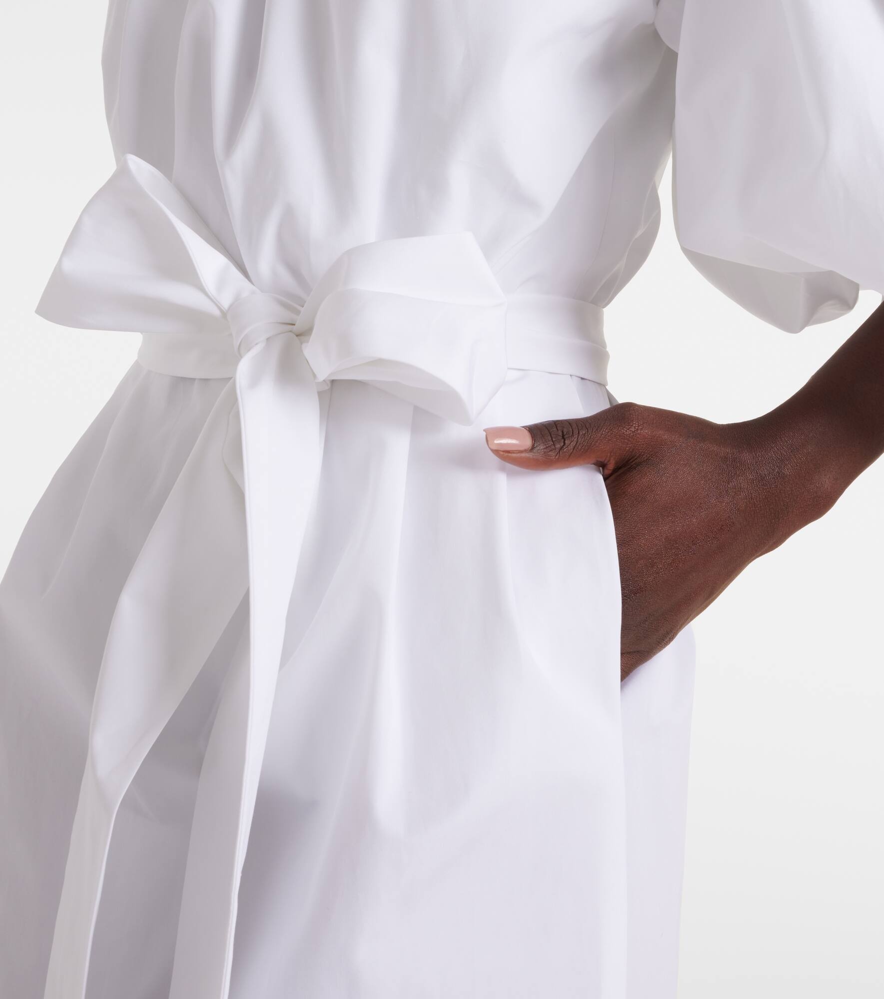 Dolce & Gabbana Capri belted cotton poplin midi dress