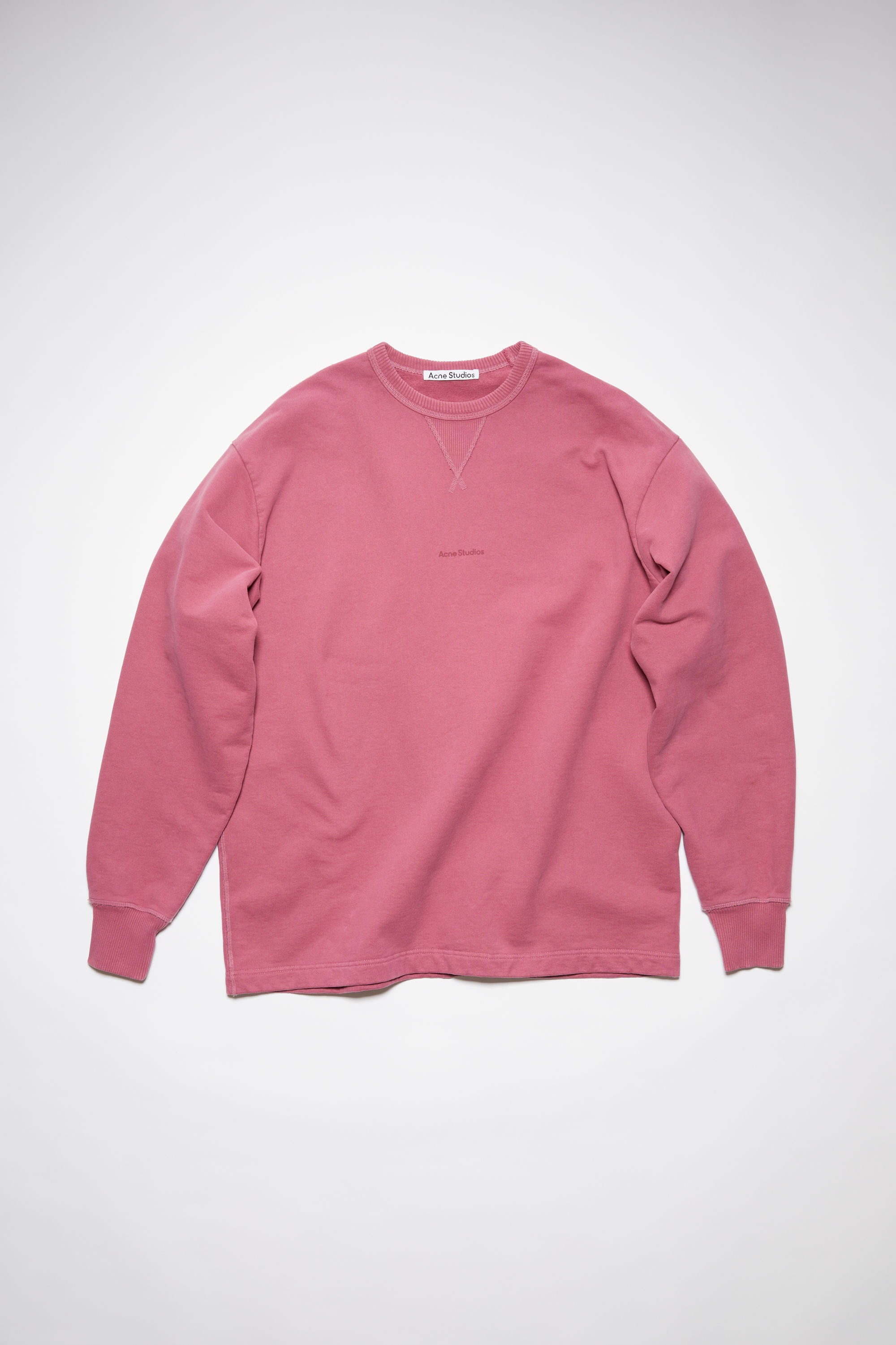 Acne Studios Logo stamp sweatshirt - Old pink | REVERSIBLE