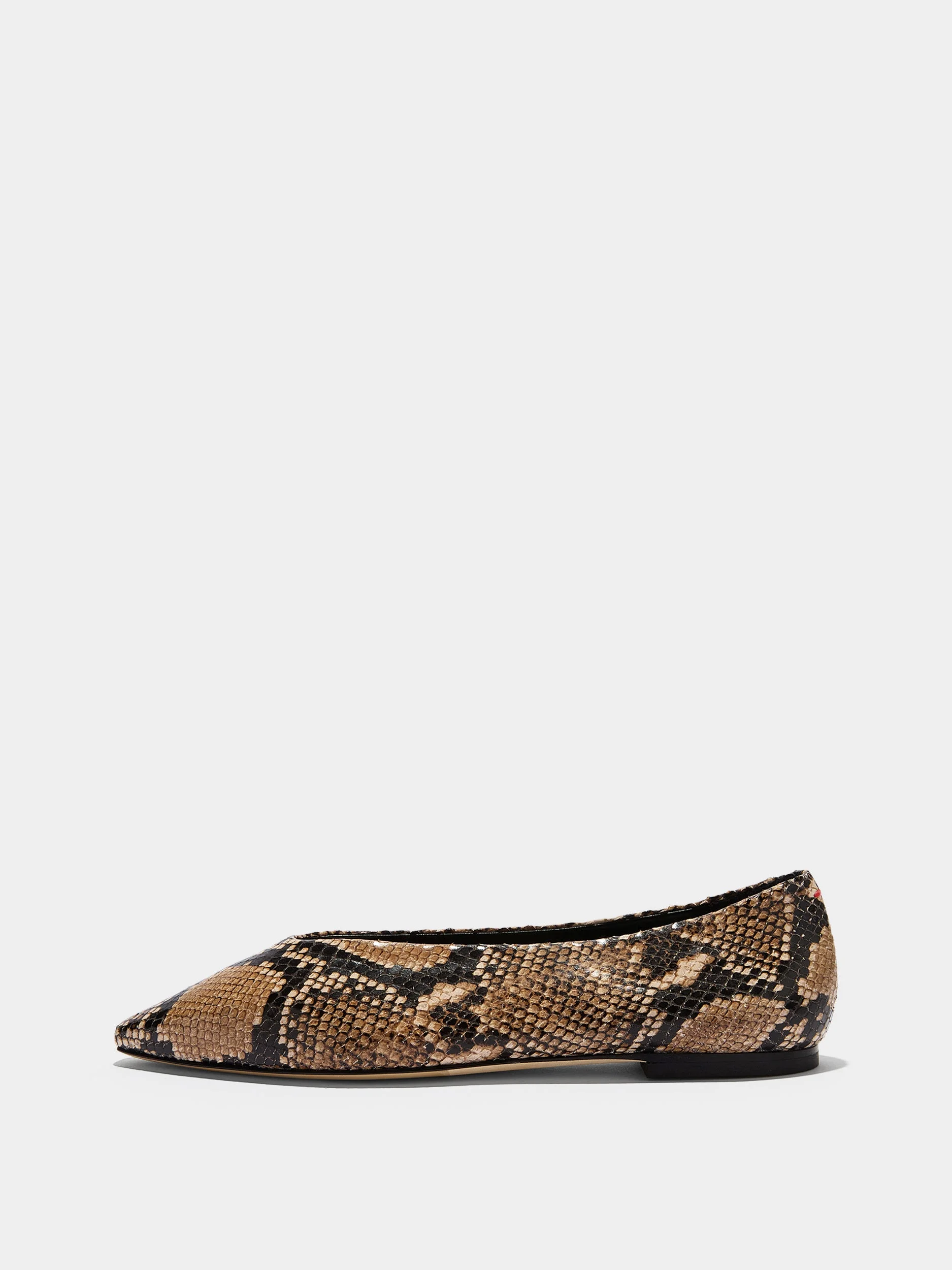 Betty Snake Print Ballet Flats - 1