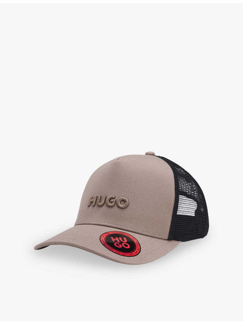 HUGO Logo-Embellished Cotton-Twill Trucker Cap outlook