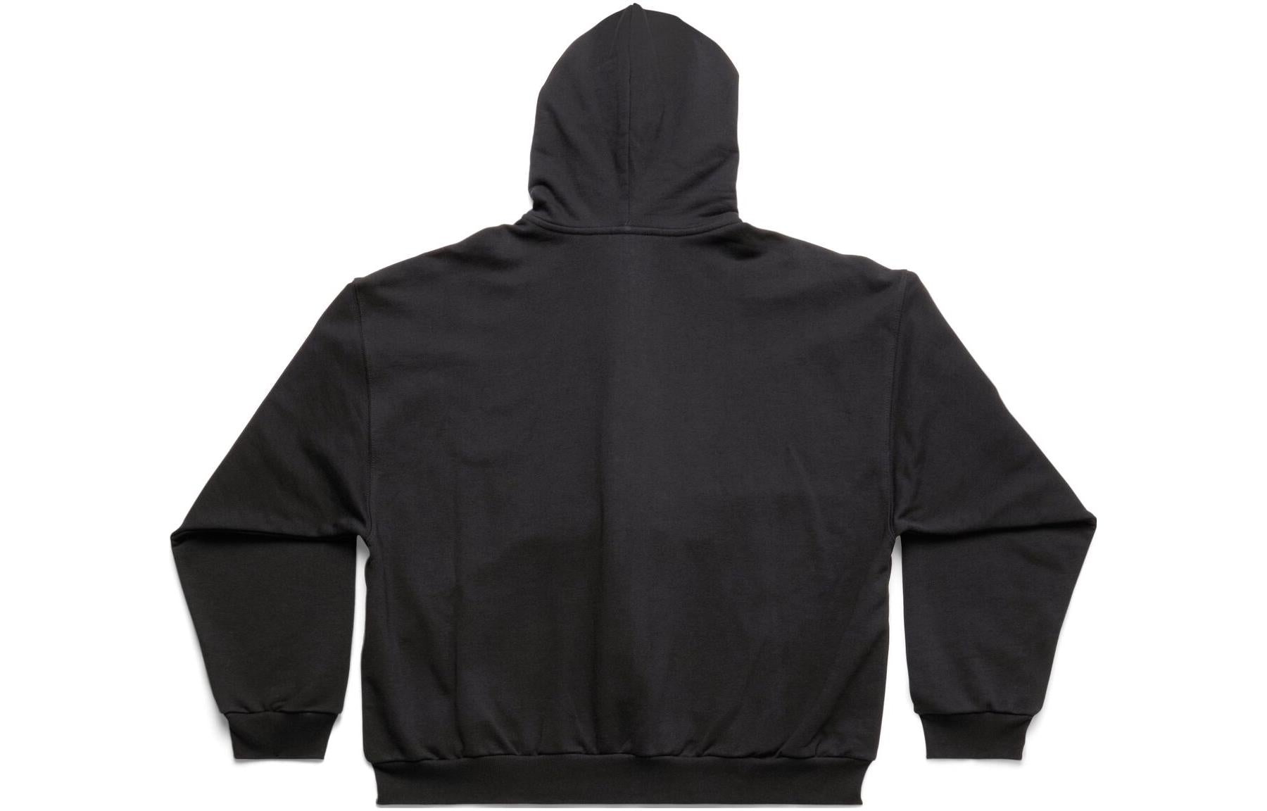 Balenciaga Sticky Note Zip-Up Hoodie Medium Fit 'Black Faded' 744457TOVD31055 - 2