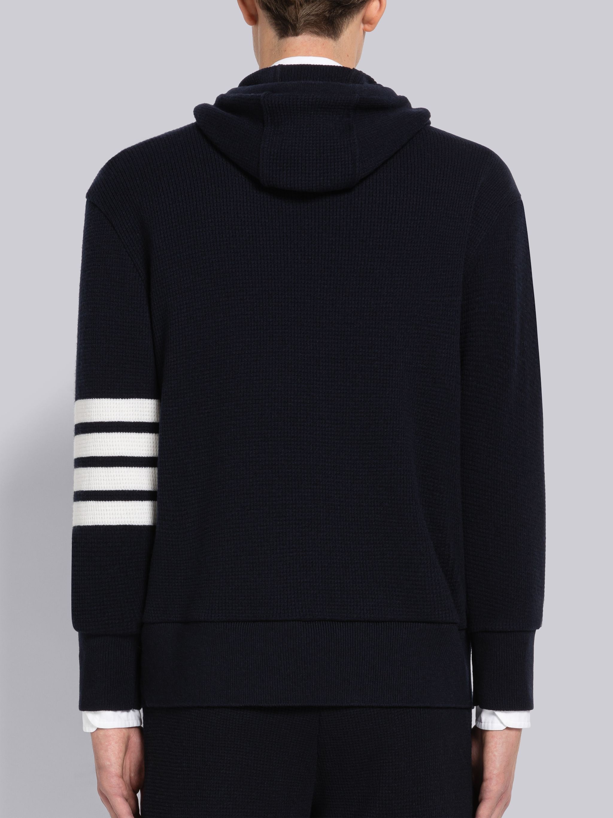 Cashmere Waffle 4-Bar Hoodie Pullover - 3