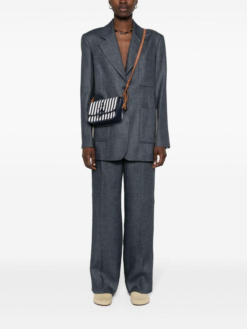 Palm Angels single-breasted linen blazer outlook